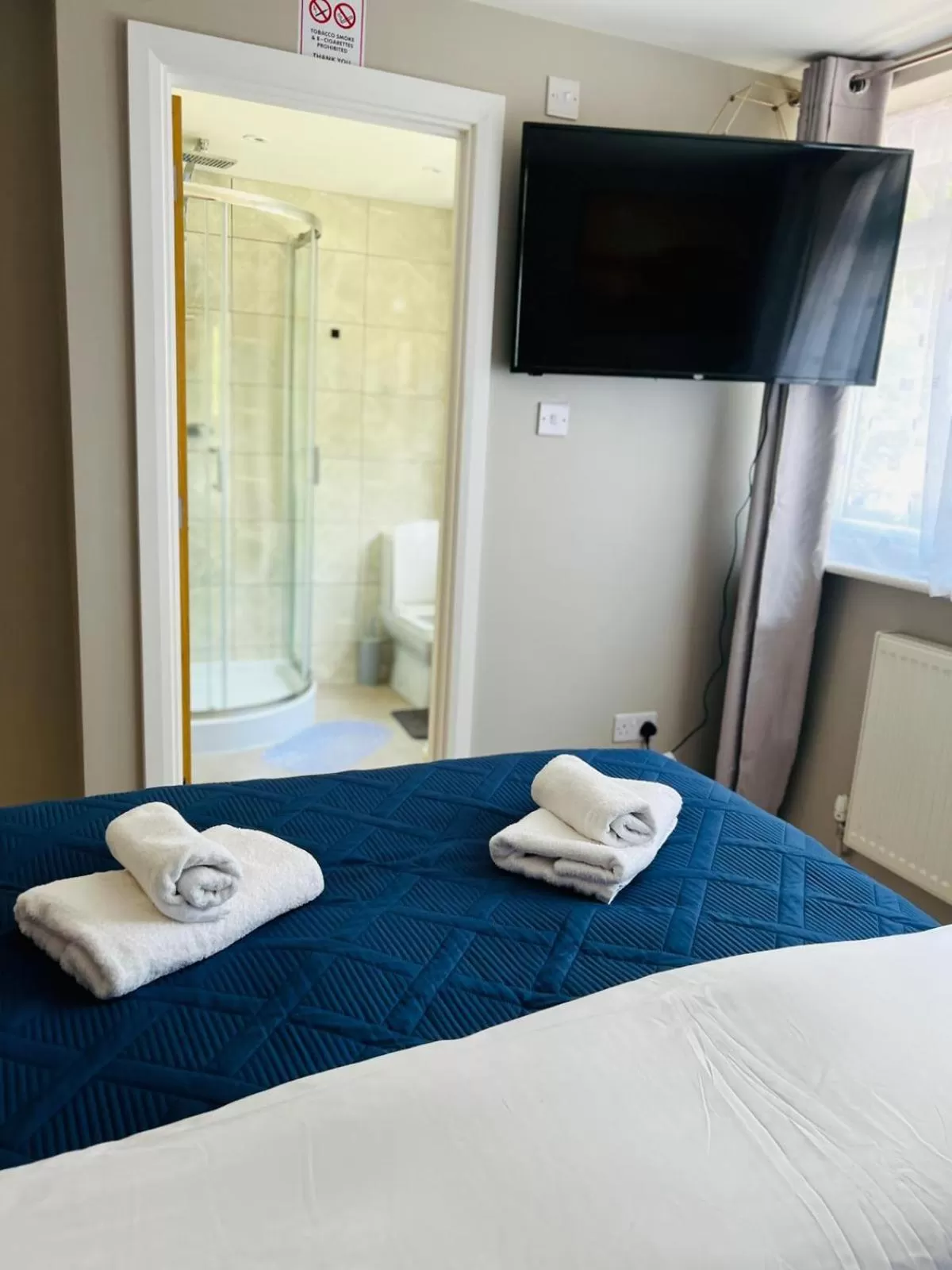 Bedroom, TV/Entertainment Center in Indigo Suites