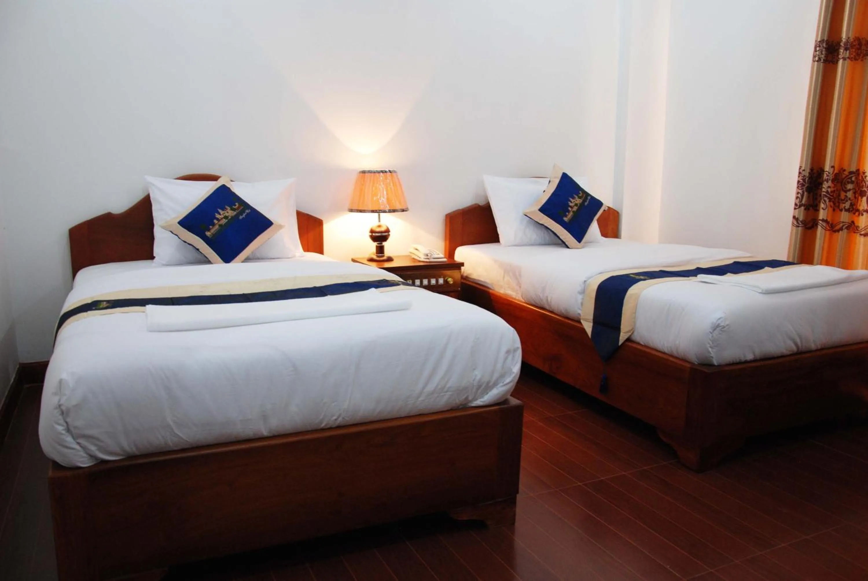 Decorative detail, Bed in Emerald BB Battambang Hotel