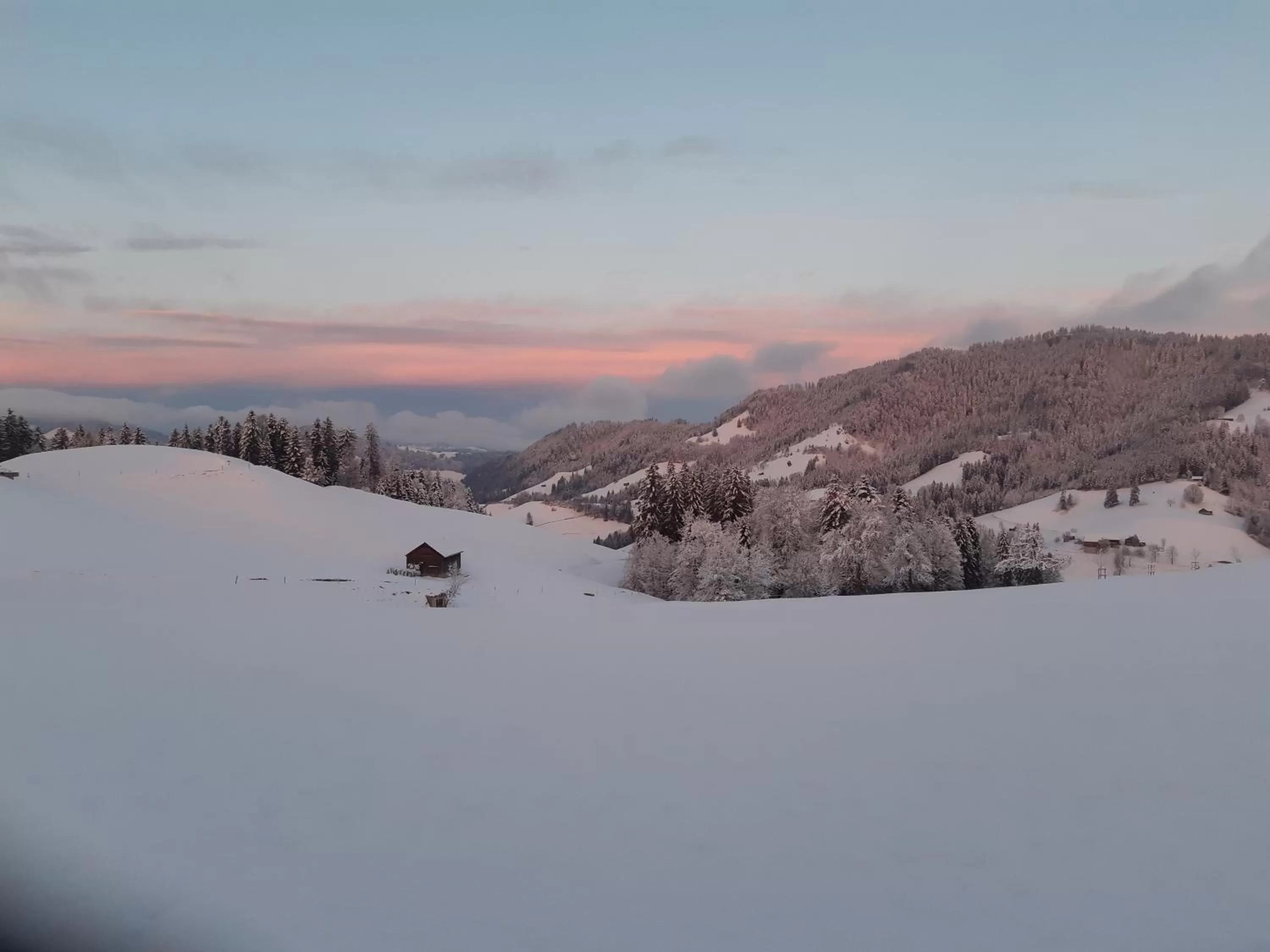 Natural landscape, Winter in Gästehaus Aemisegg