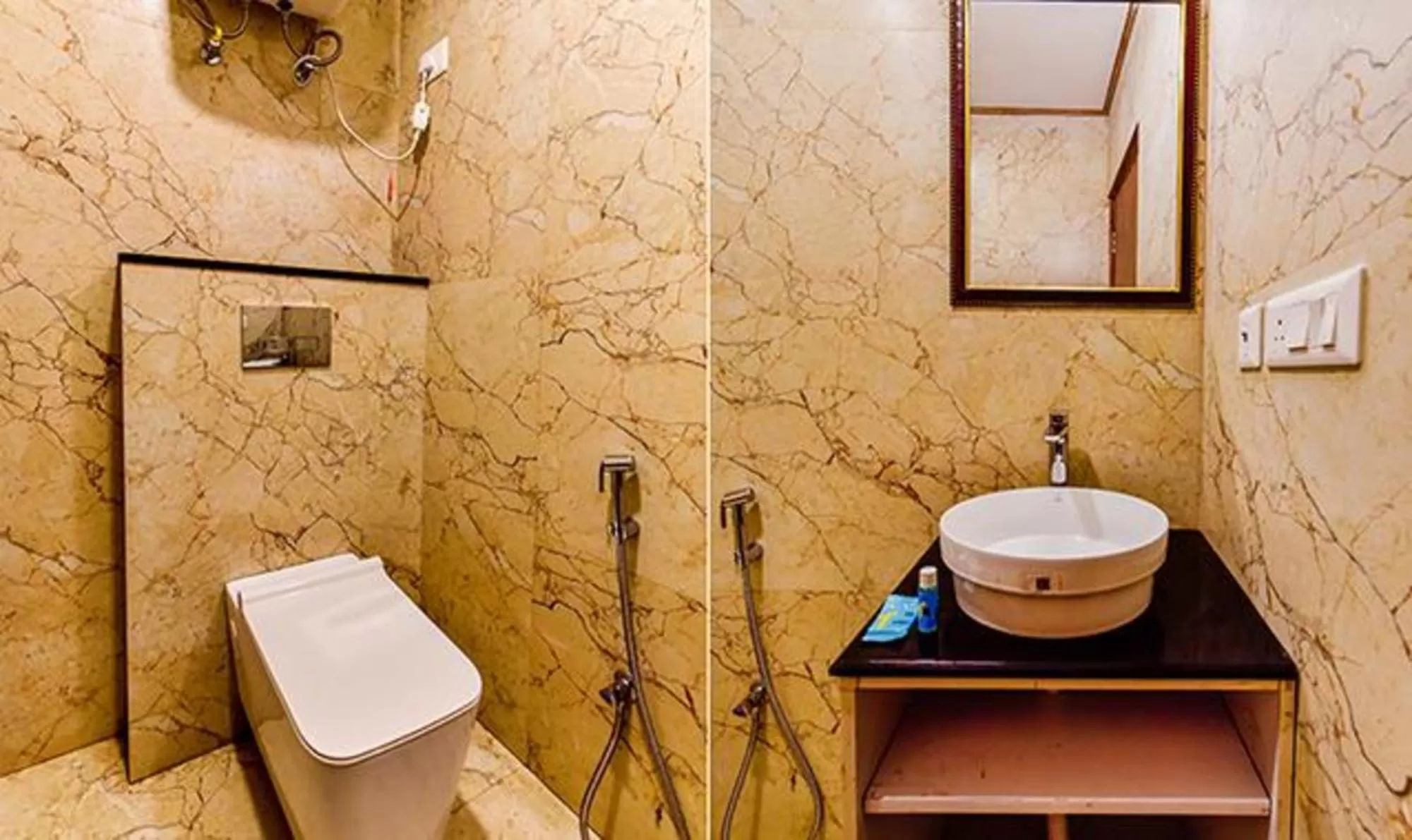 Toilet in FabHotel Clock View 500M From The Mall Road