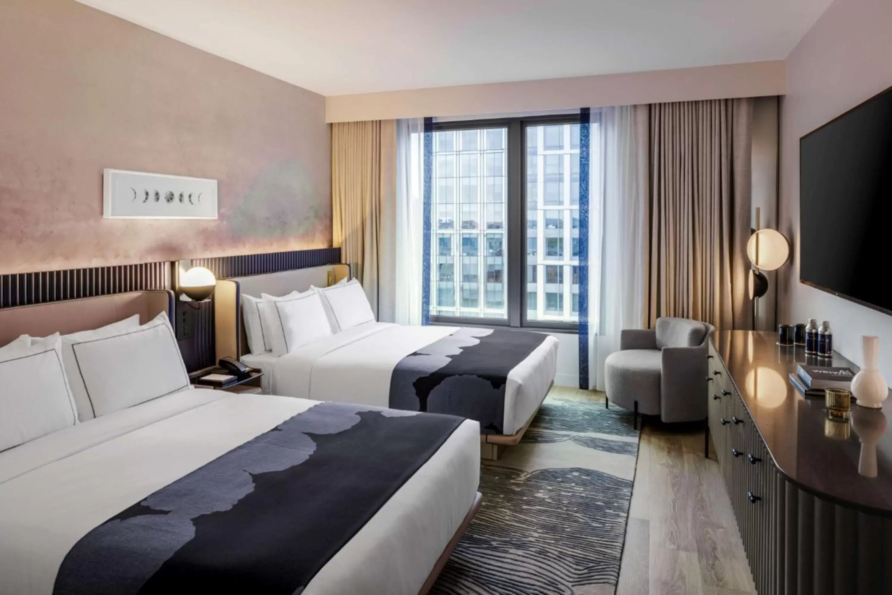 Premium Queen Room with Two Queen Beds in The Morrow Washington Dc, Curio Collection By Hilton Premium Queen Room with Two Queen Beds in The Morrow Washington Dc, Curio Collection By Hilton