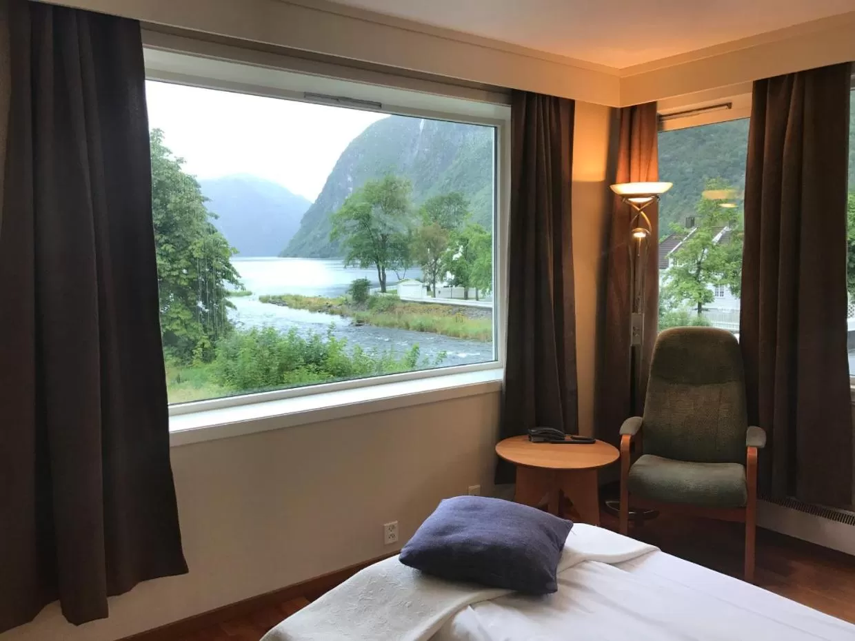 River view, Bed in Øren Hotel