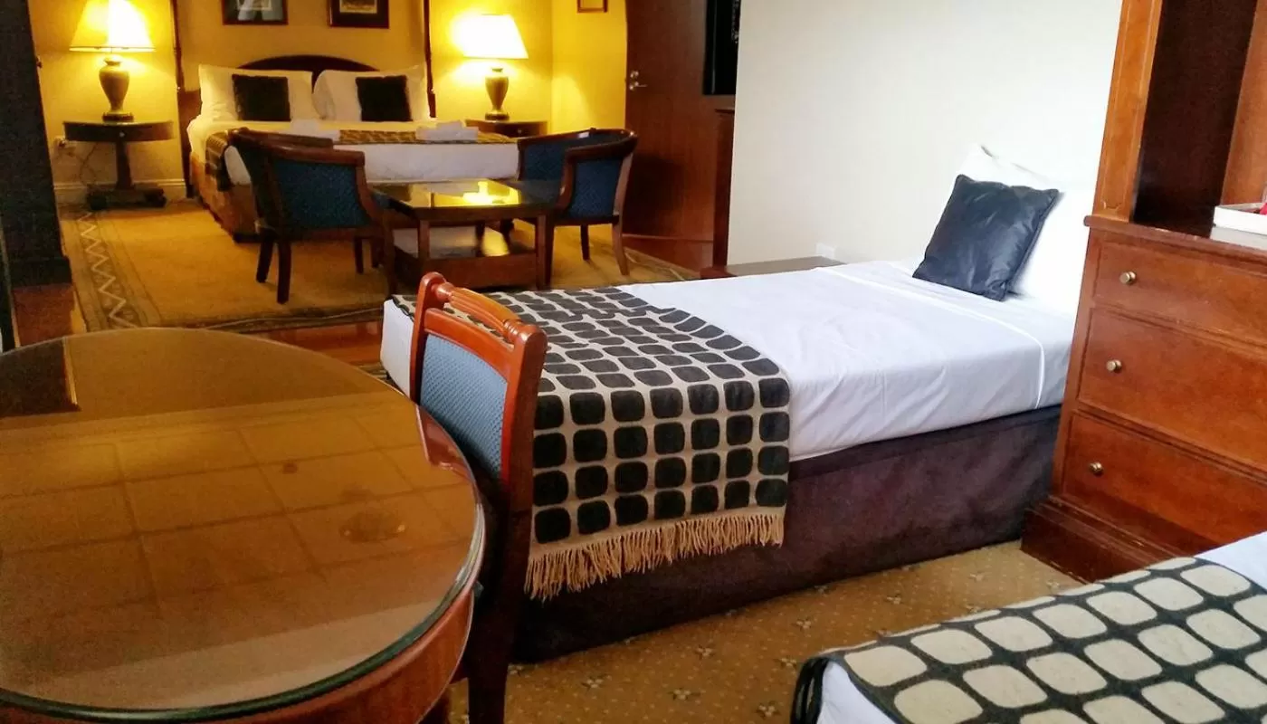 Bed in Darcy's Hotel