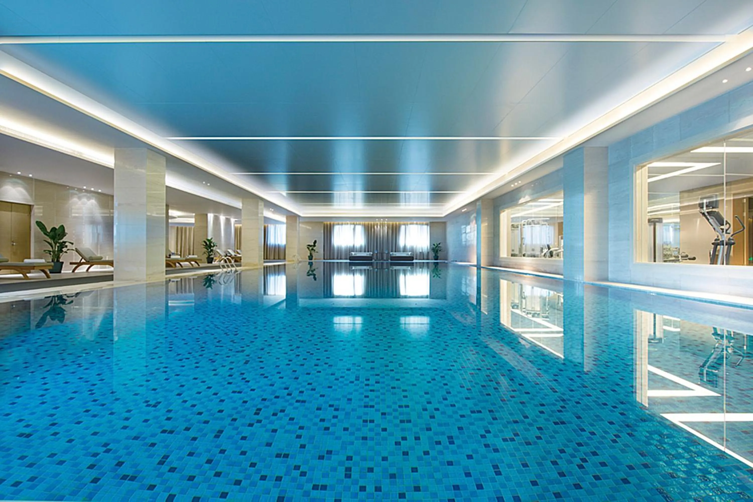 Swimming pool in Crowne Plaza Tianjin Jinnan by IHG