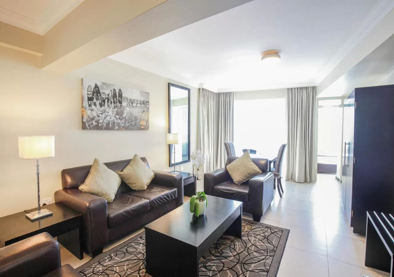 Seating area in Blue Waters Hotel