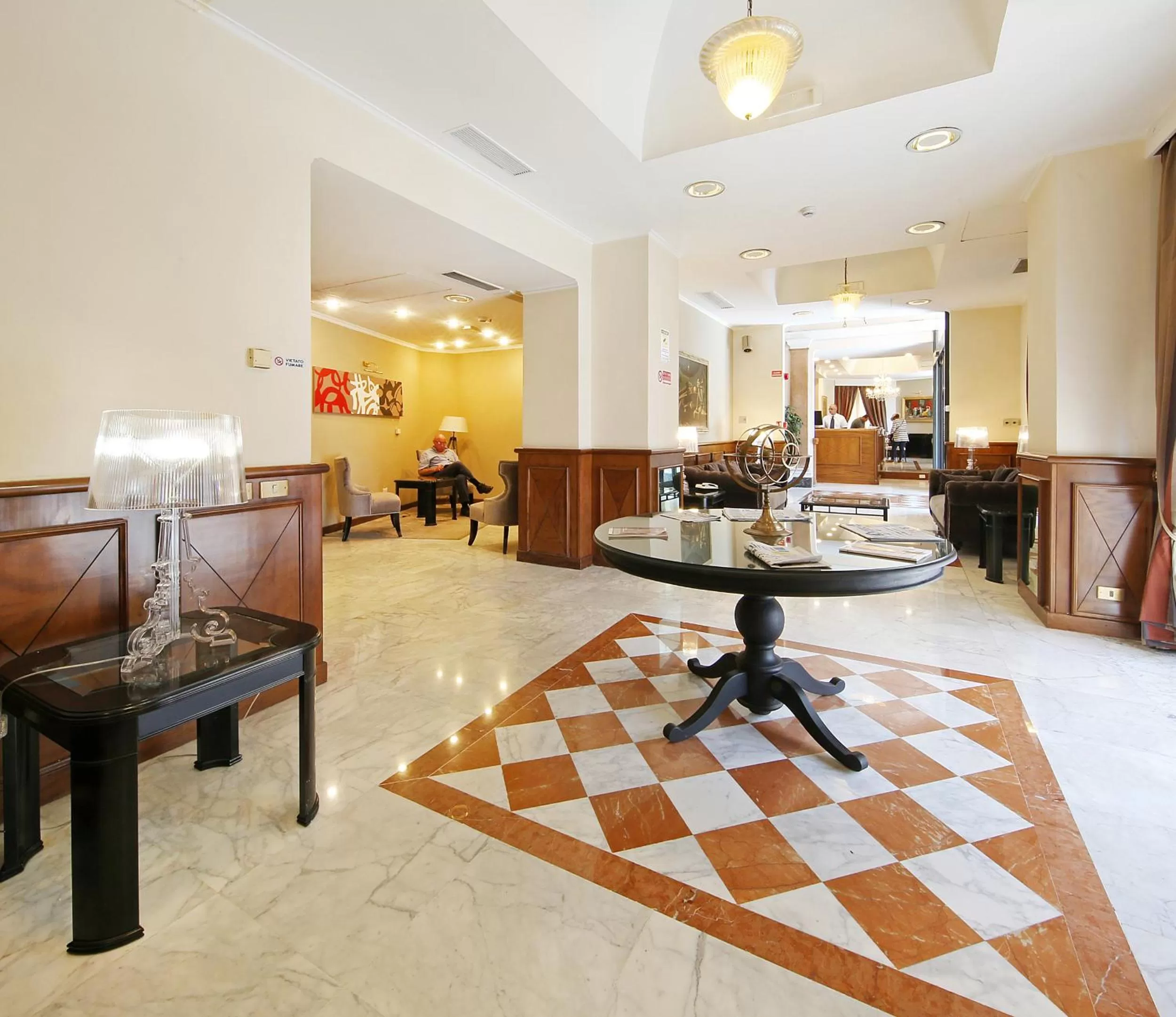 Lobby or reception in Hotel Traiano