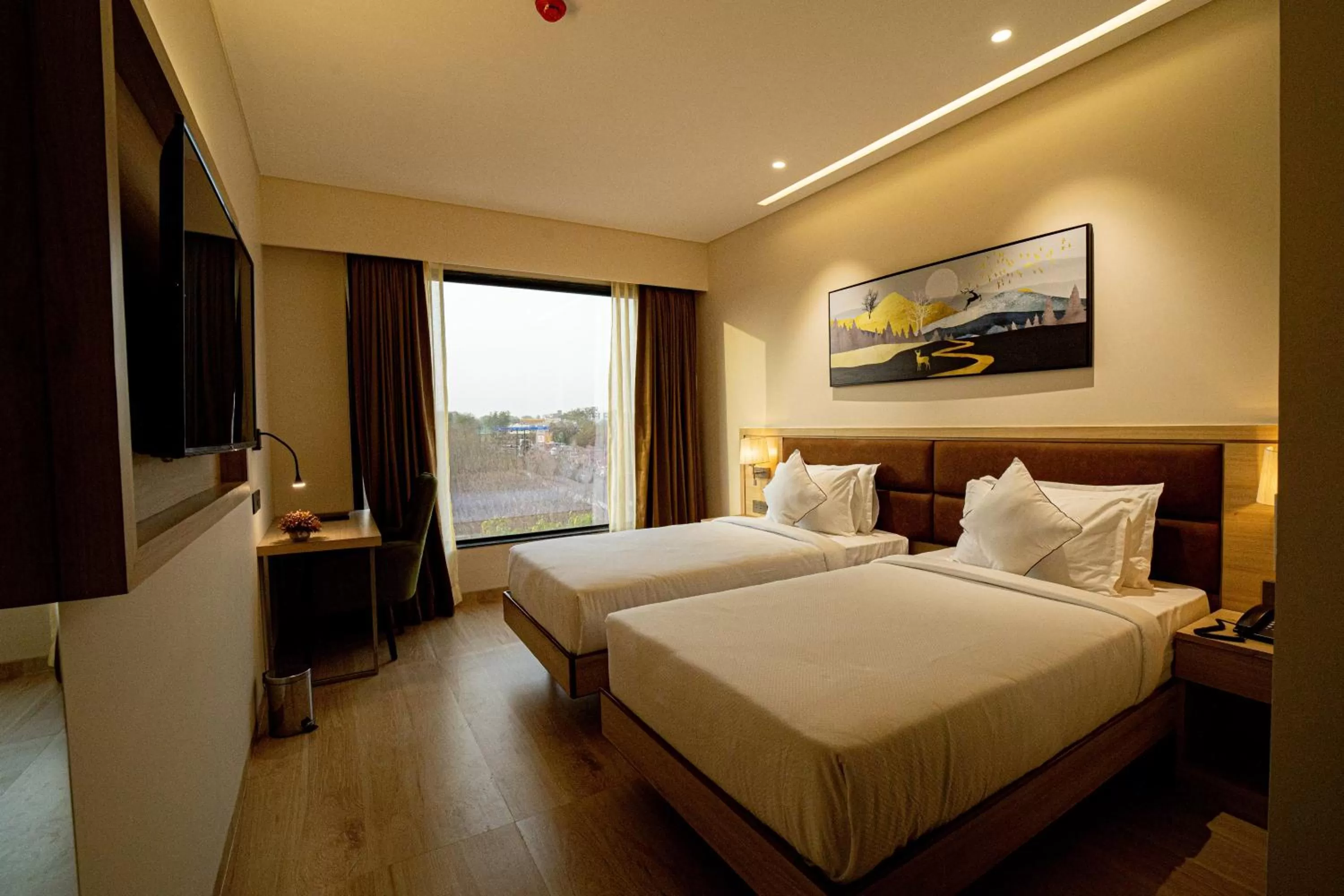 Bedroom, Bed in The Monarch at Chakan MIDC, Pune