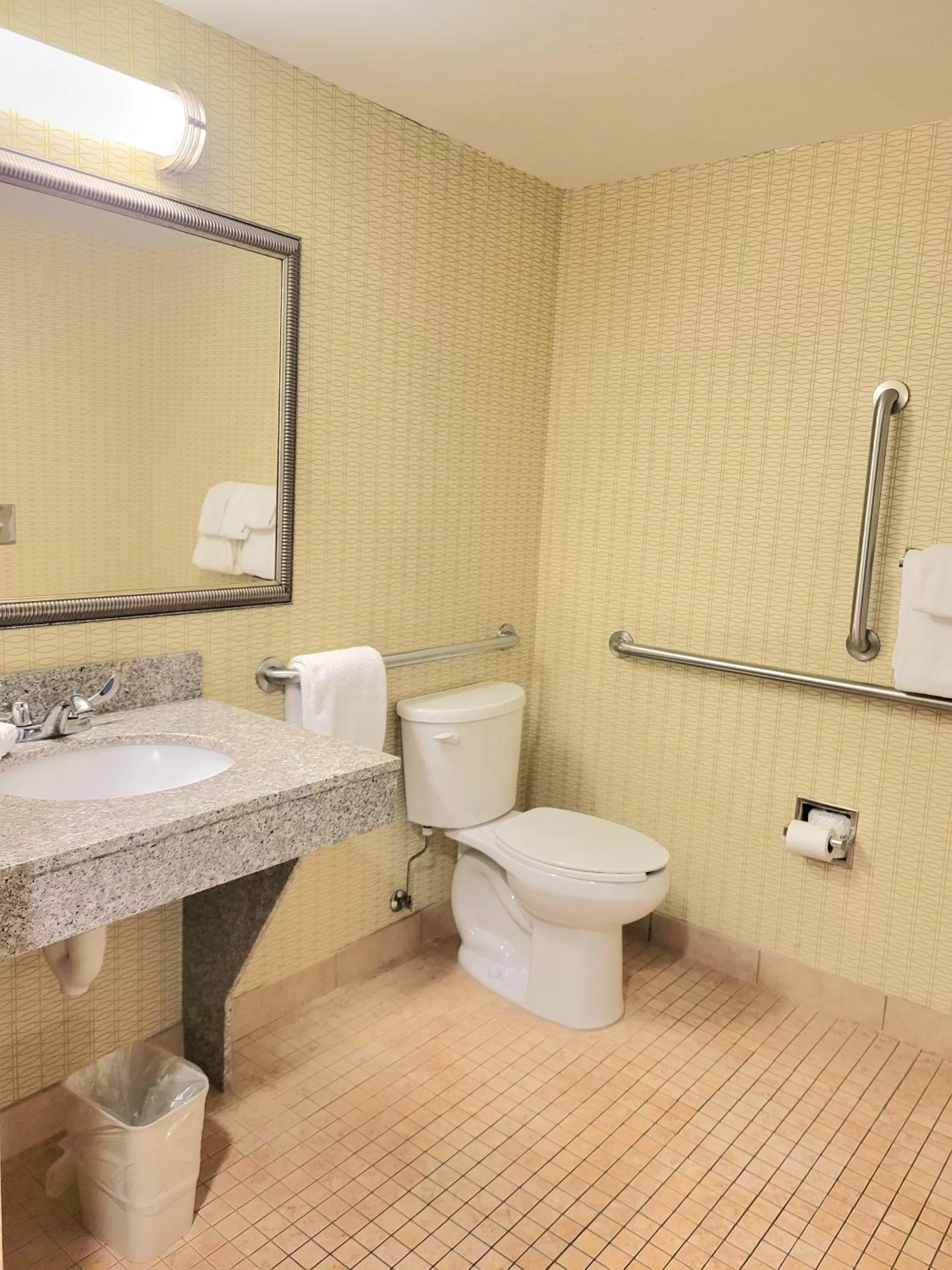 Toilet in Kittanning Plaza Hotel