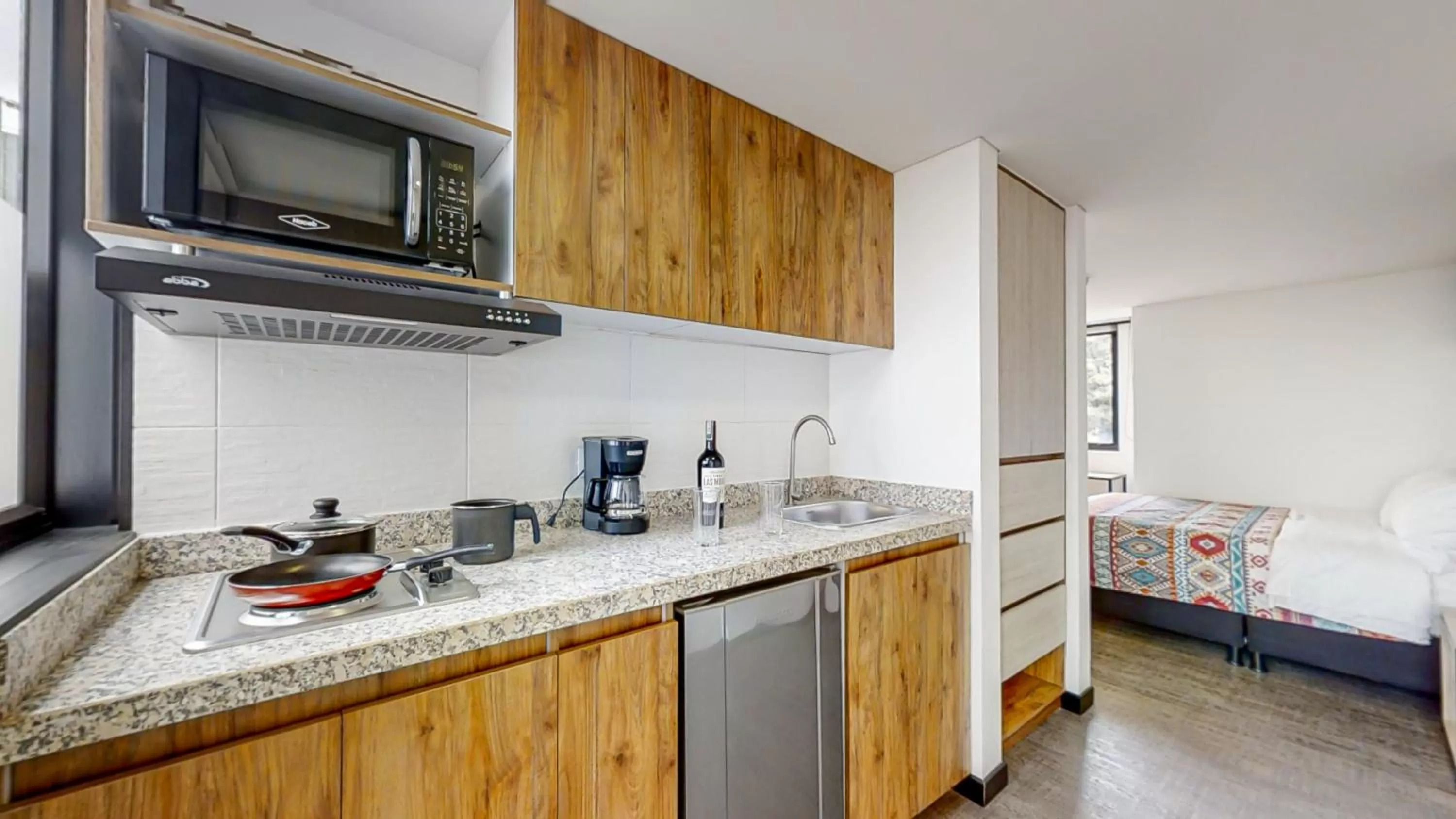 Kitchen or kitchenette, Bed in Terrazas