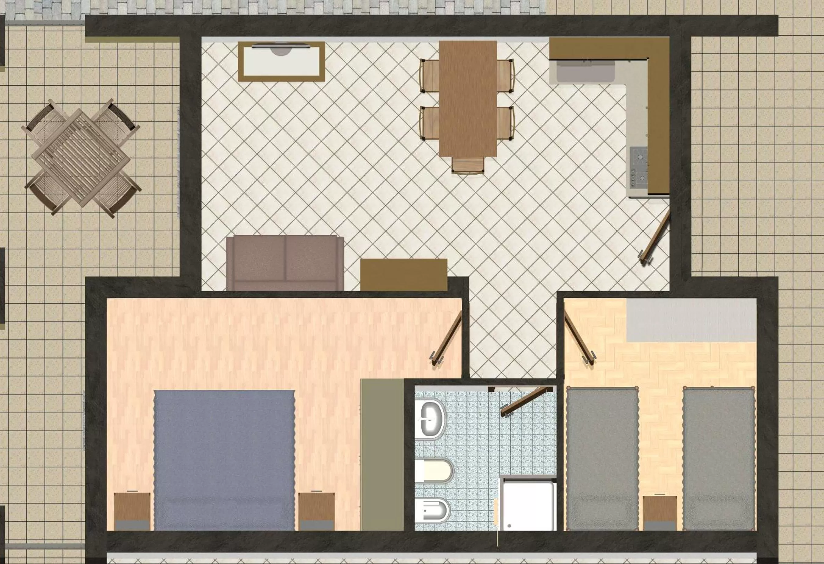 Floor plan in Residence Maroadi