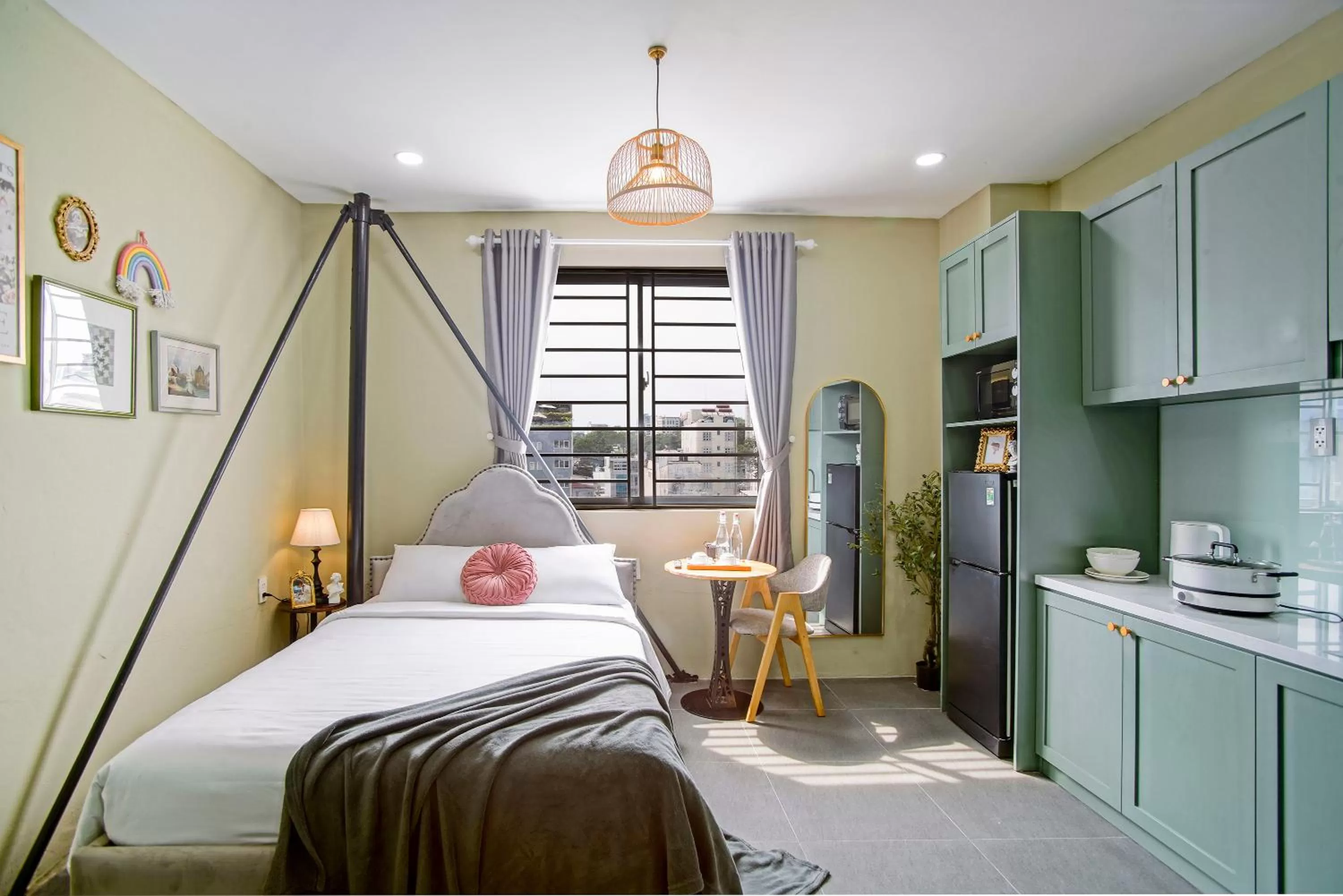 Bed in SAZI BEN THANH Hotel HCM