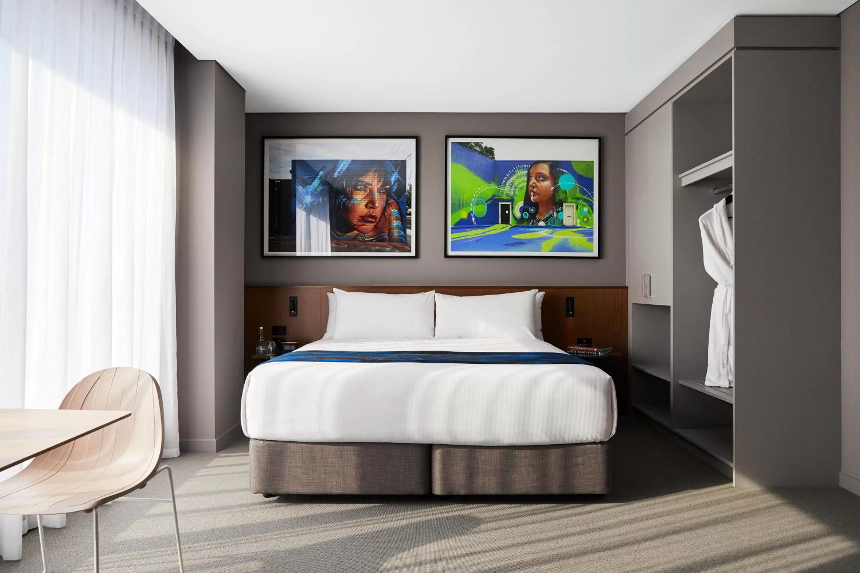 Bed in The Adnate Perth - Art Series