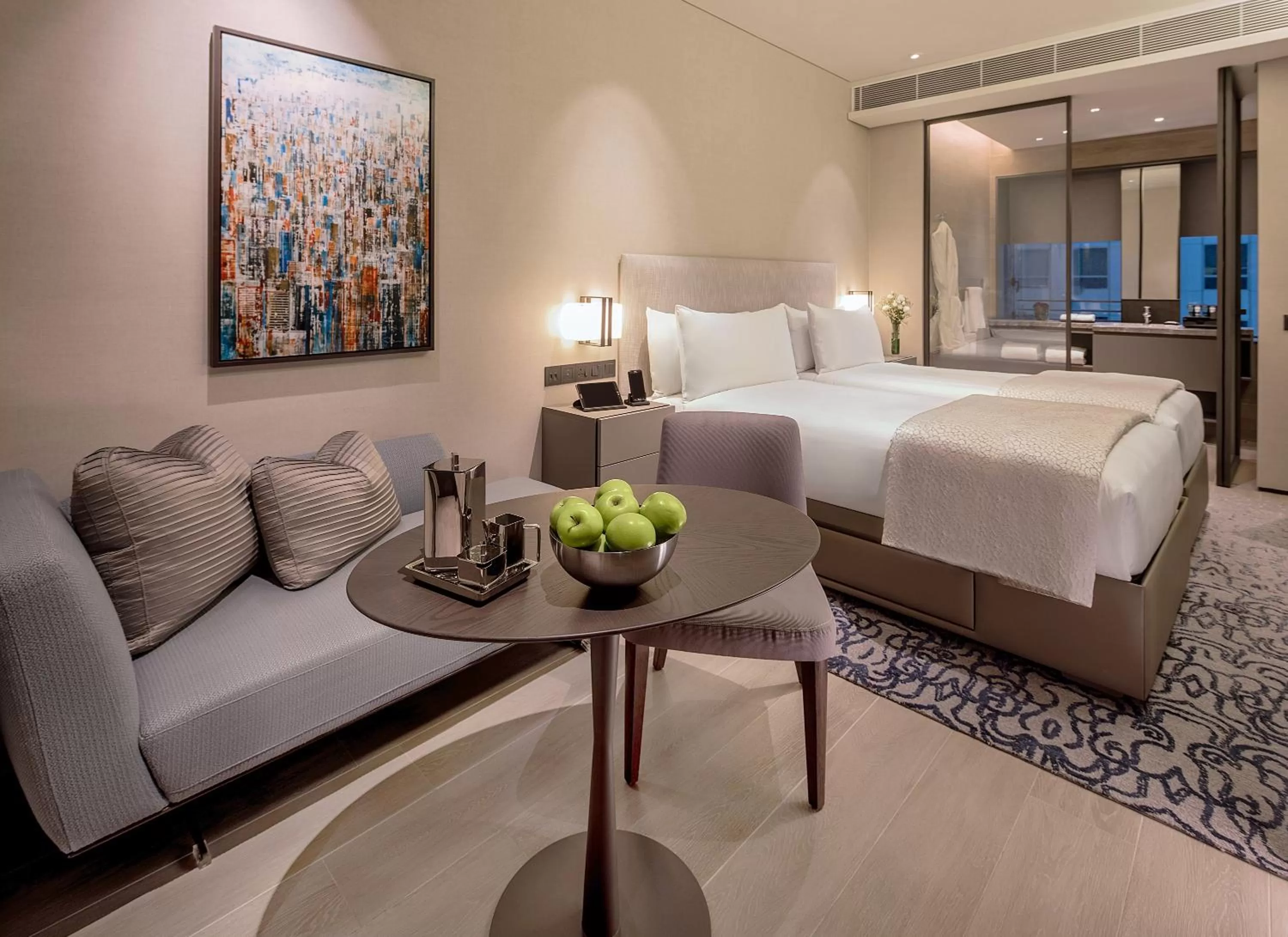 Seating area, Bed in Dao by Dorsett AMTD Singapore