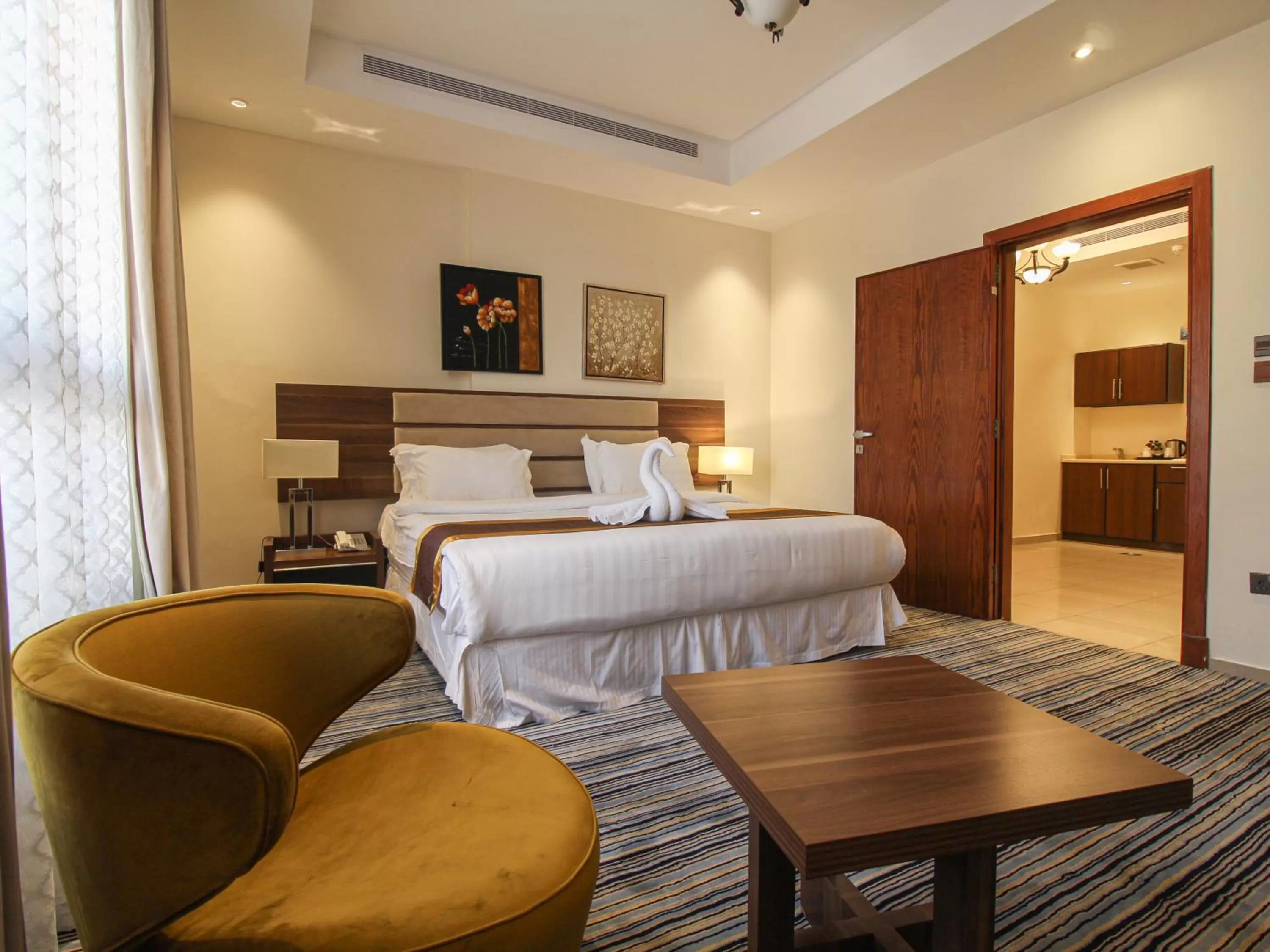 Bed in Friesian Hotel Suites