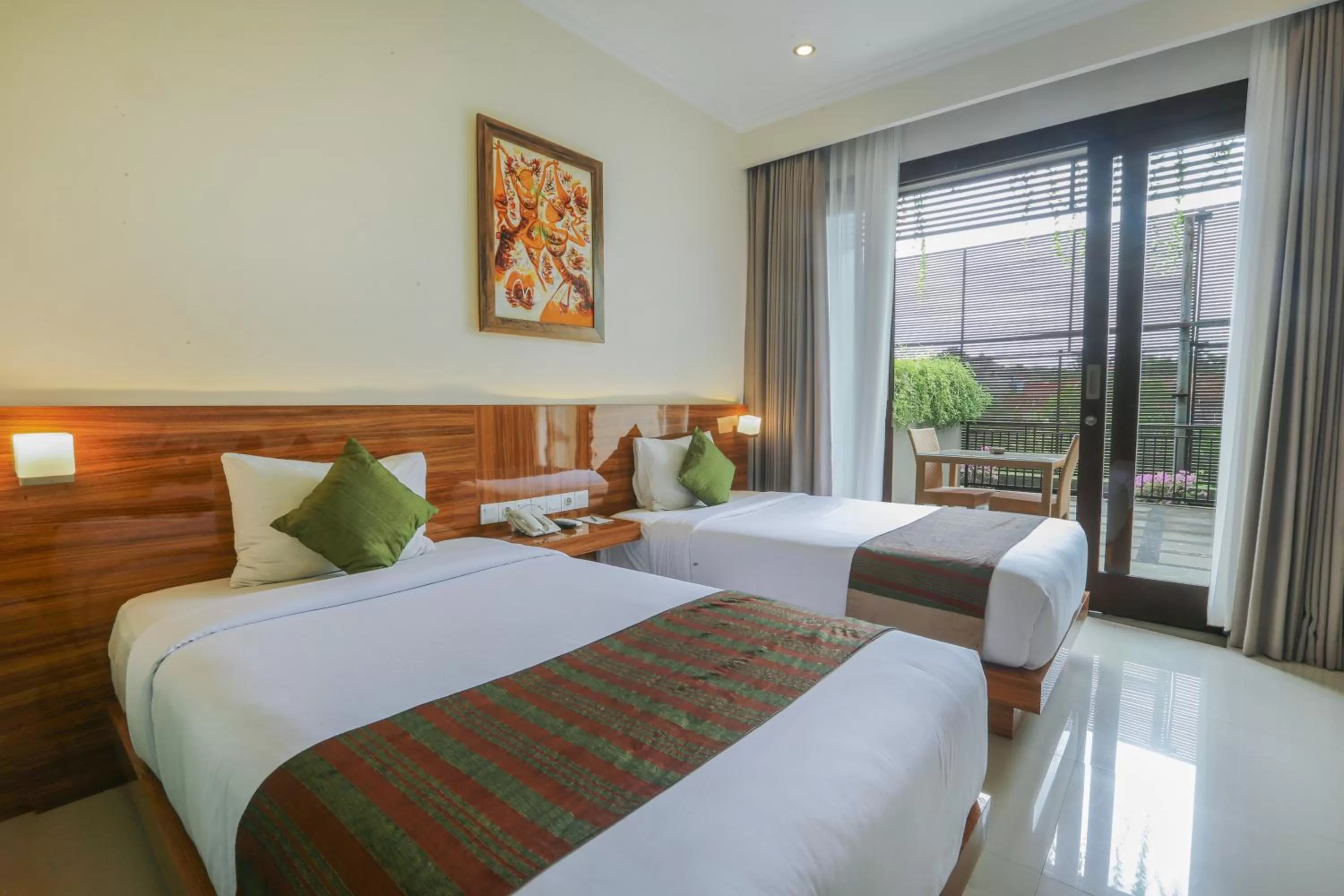 Bed in Argya Santi Resort