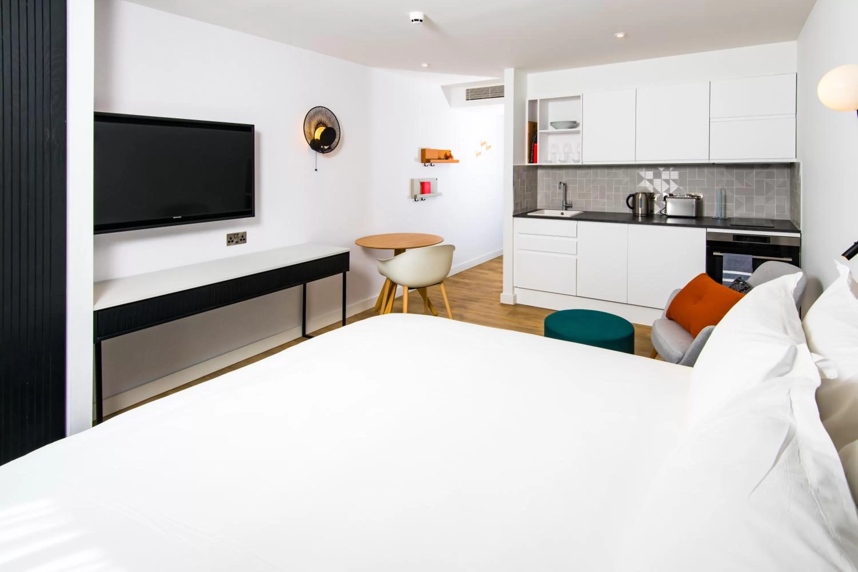 Photo of the whole room, Bed in Staybridge Suites - Cardiff by IHG