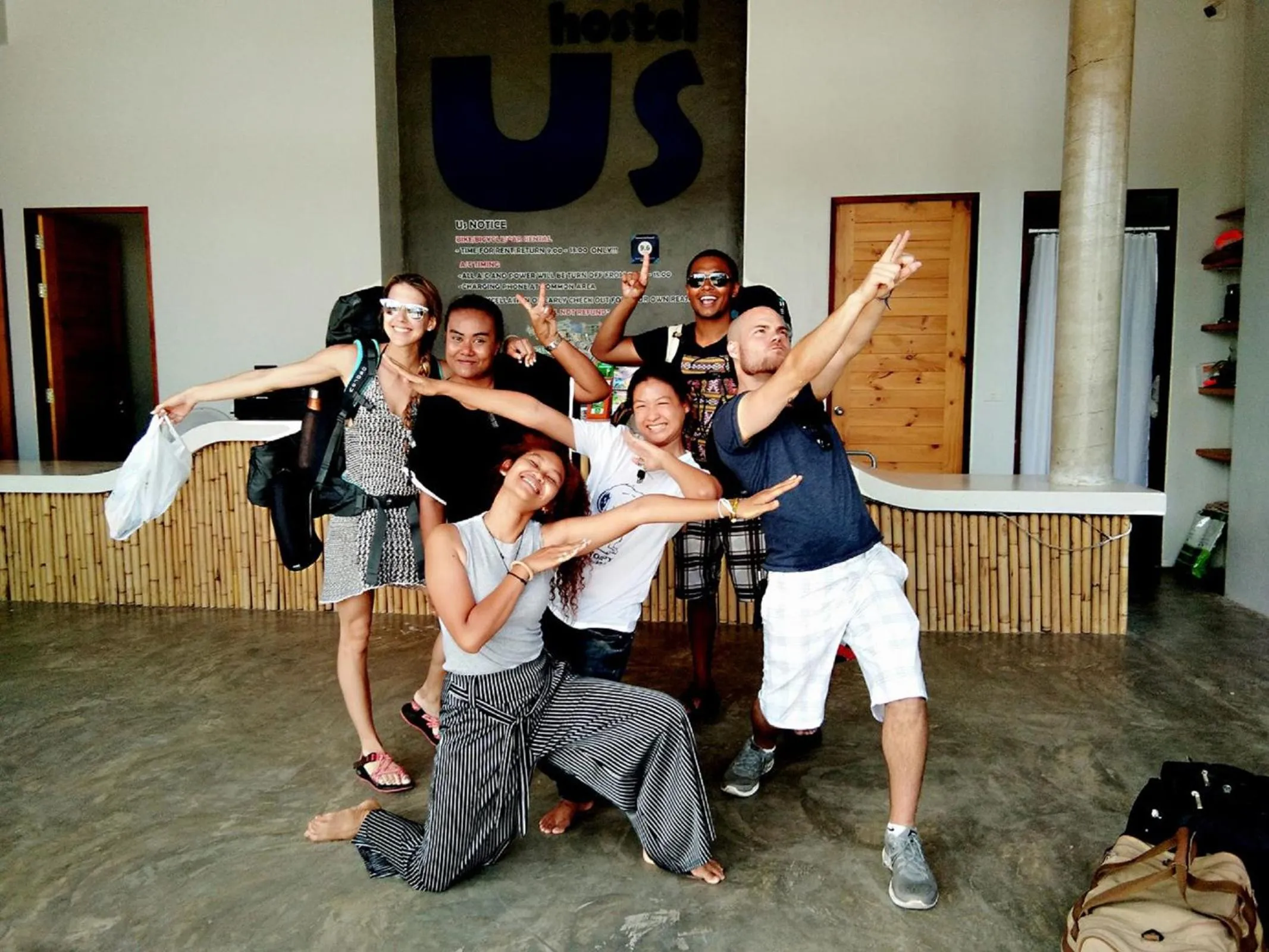 Lobby or reception in Us Hostel Samui