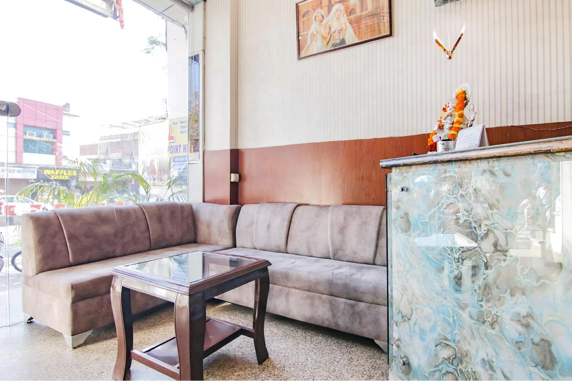 Seating area in FabHotel Skaga