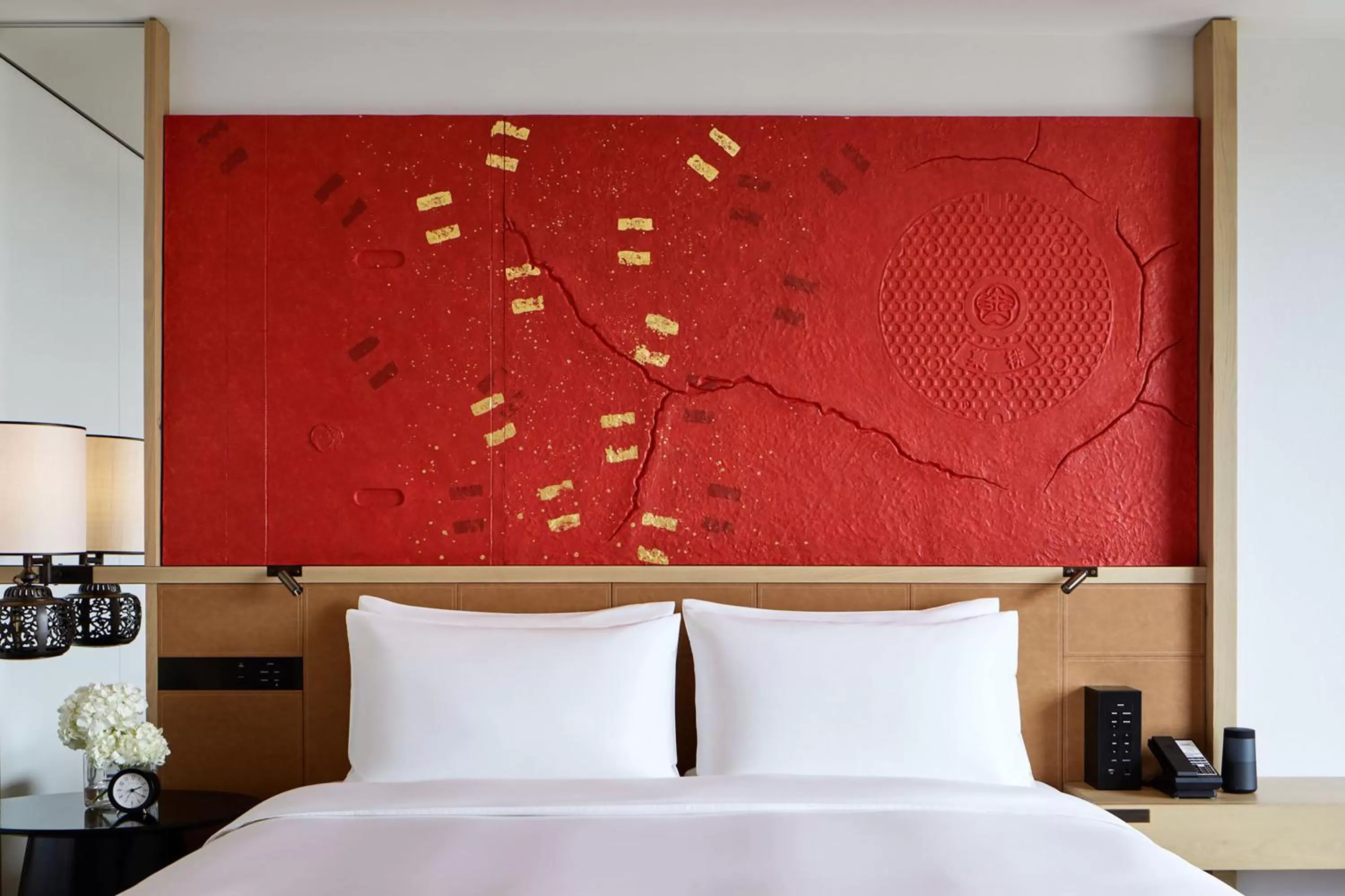 Decorative detail, Bed in Hyatt Centric Kanazawa