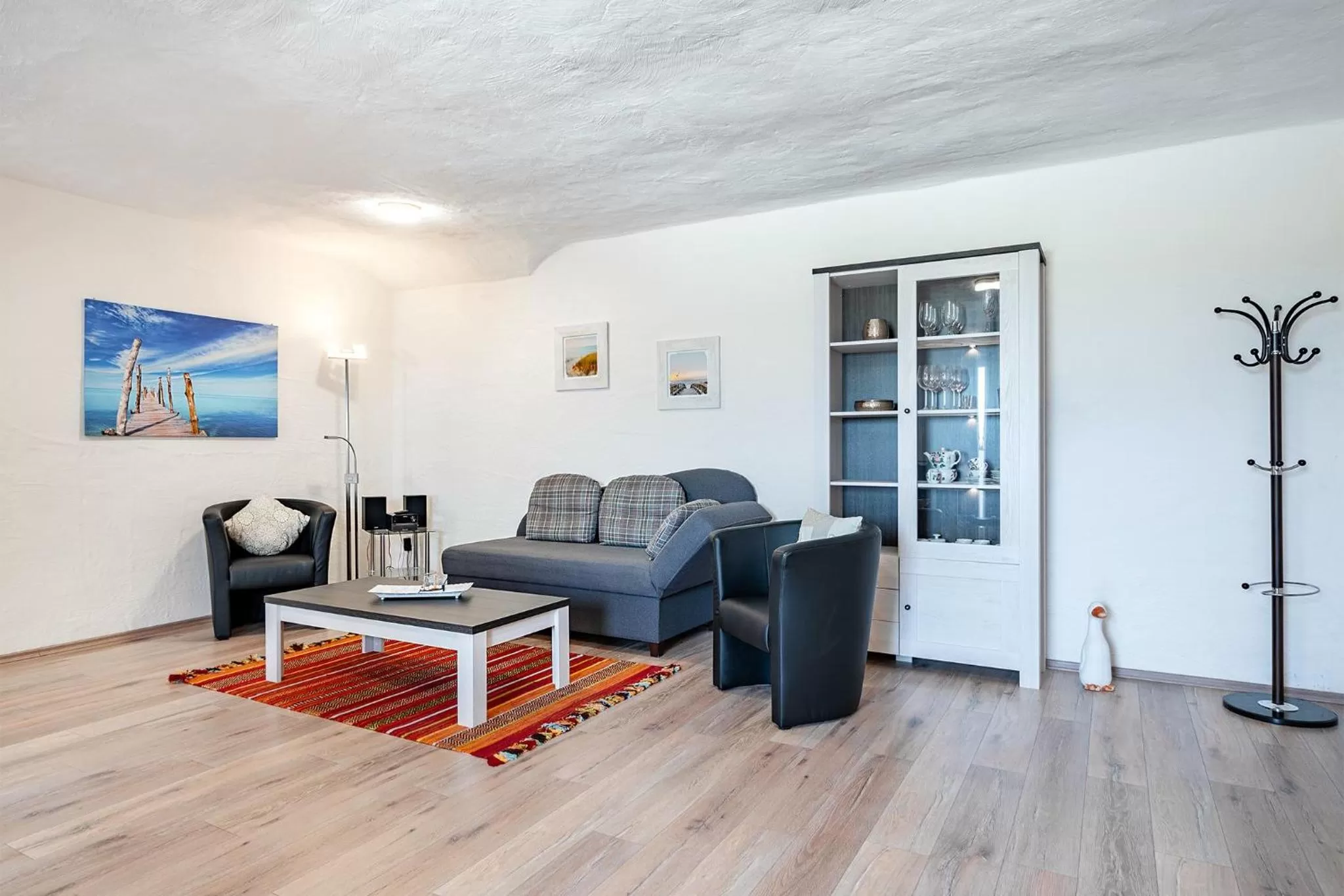 Living room in Villa Moorstern am Badesee Tannenhausen