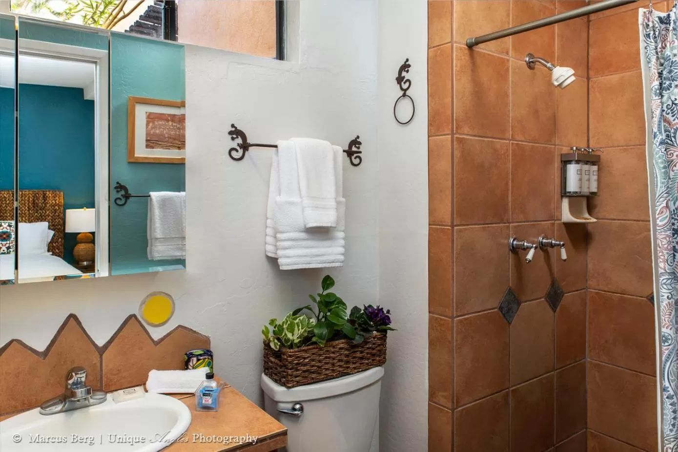 Bathroom in Adobe Rose Inn