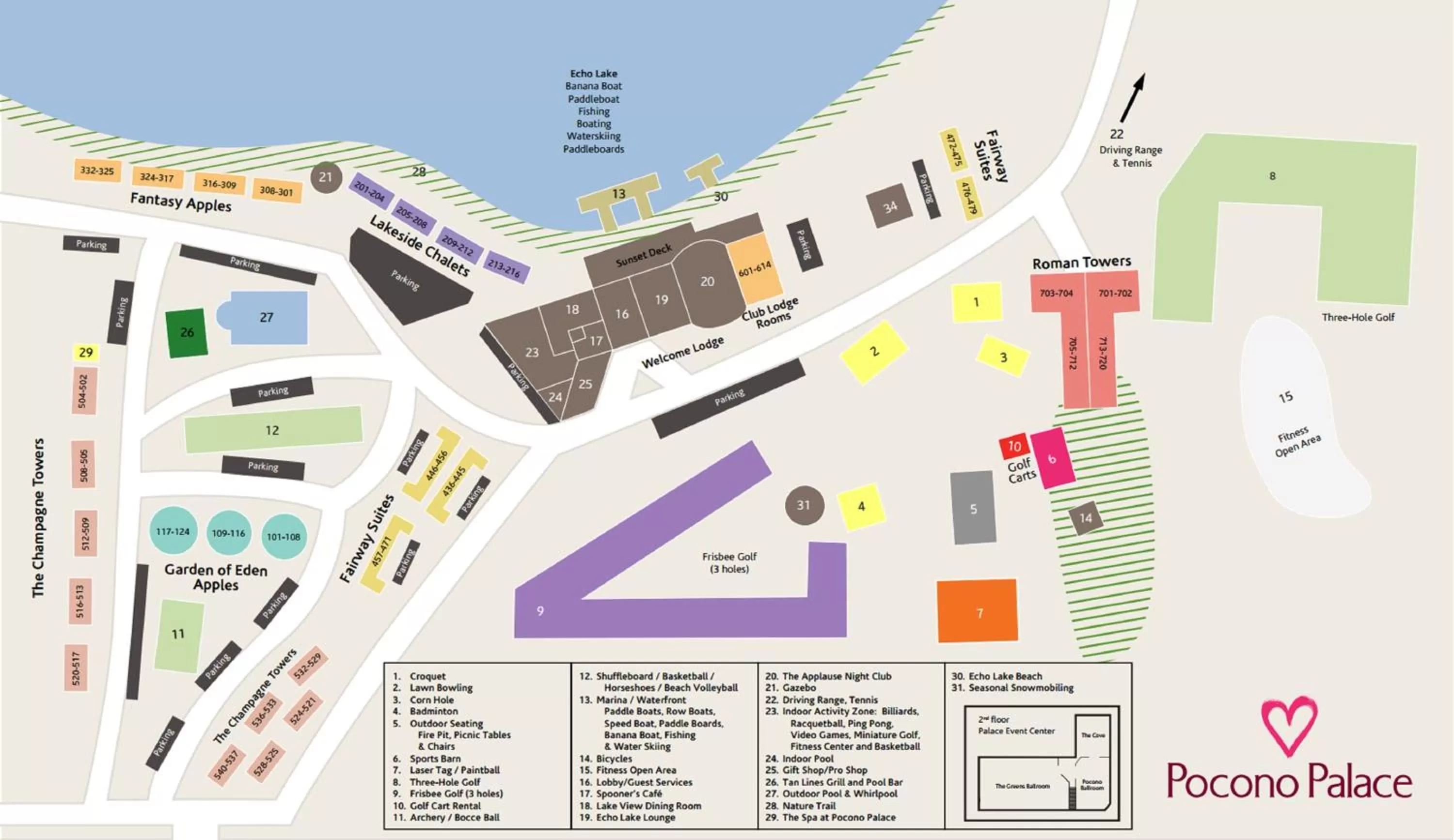 Floor Plan in Pocono Palace Resort