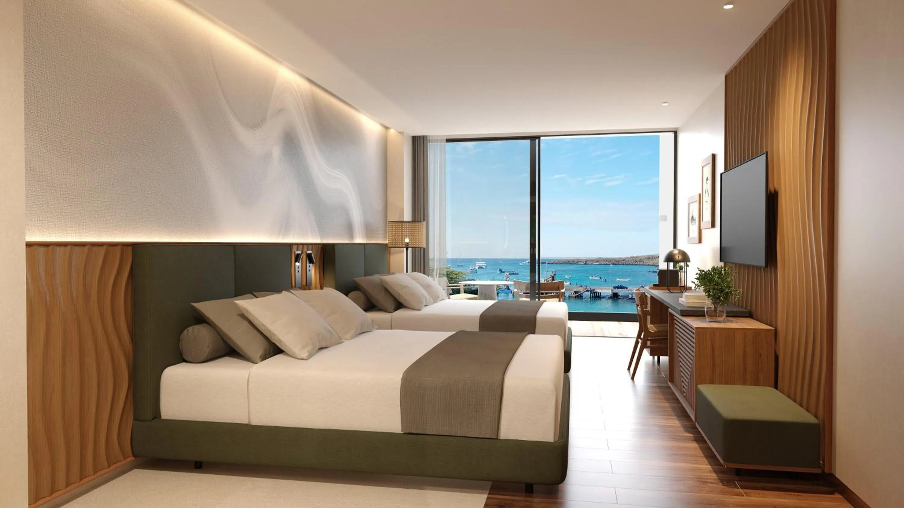 Standard Queen Room with Two Queen Beds and Ocean View in Hotel Indigo - Galapagos, an IHG Hotel