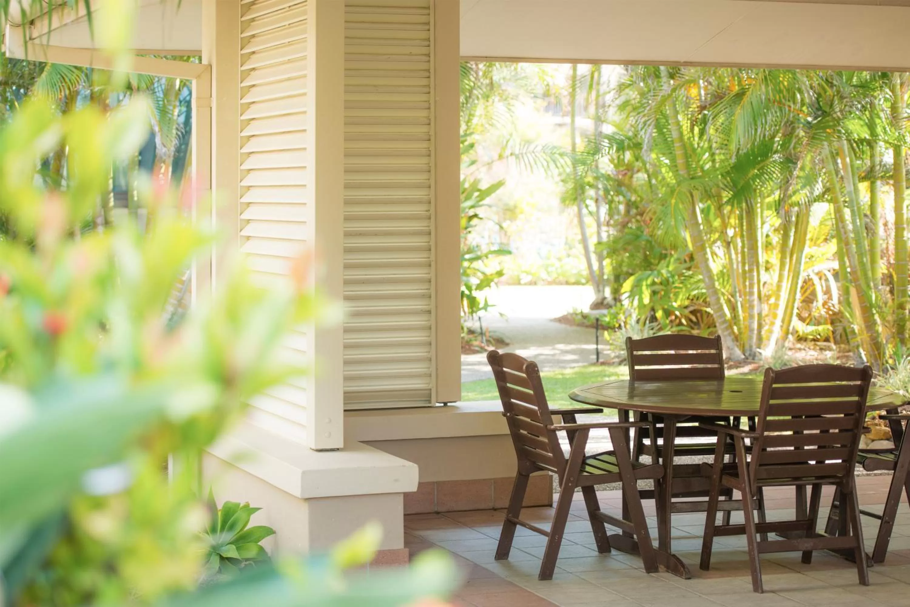 Patio in BreakFree Longbeach Resort