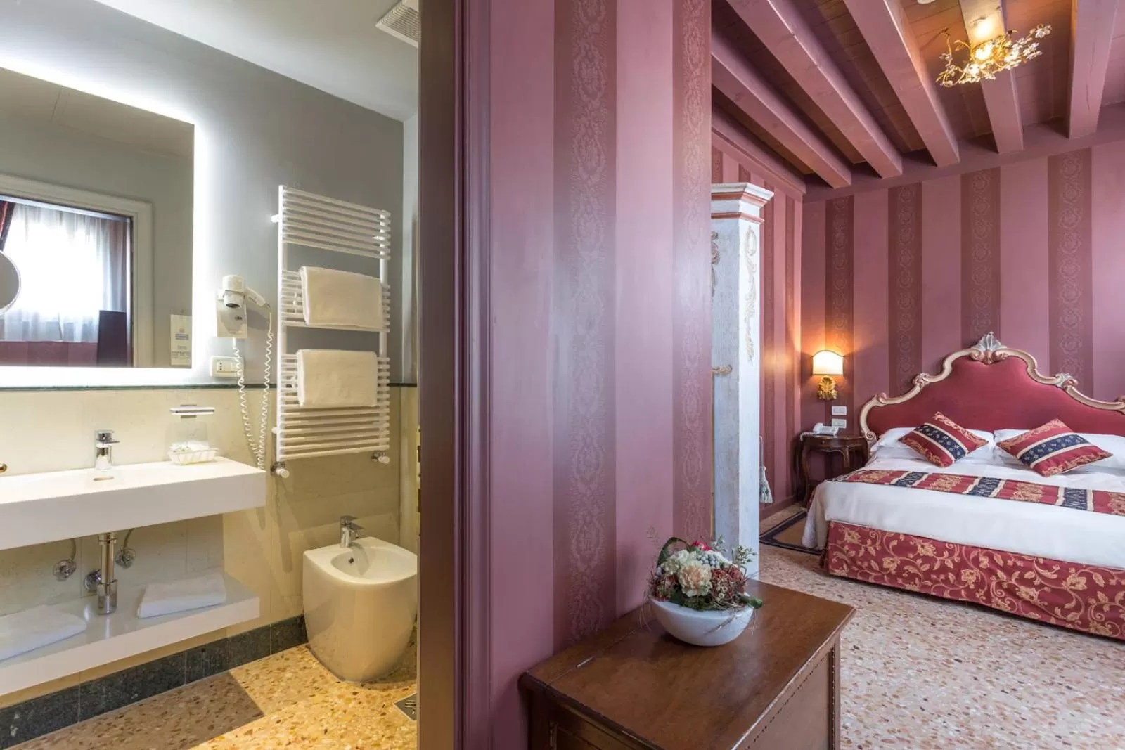 Decorative detail, Bed in Hotel Tiziano