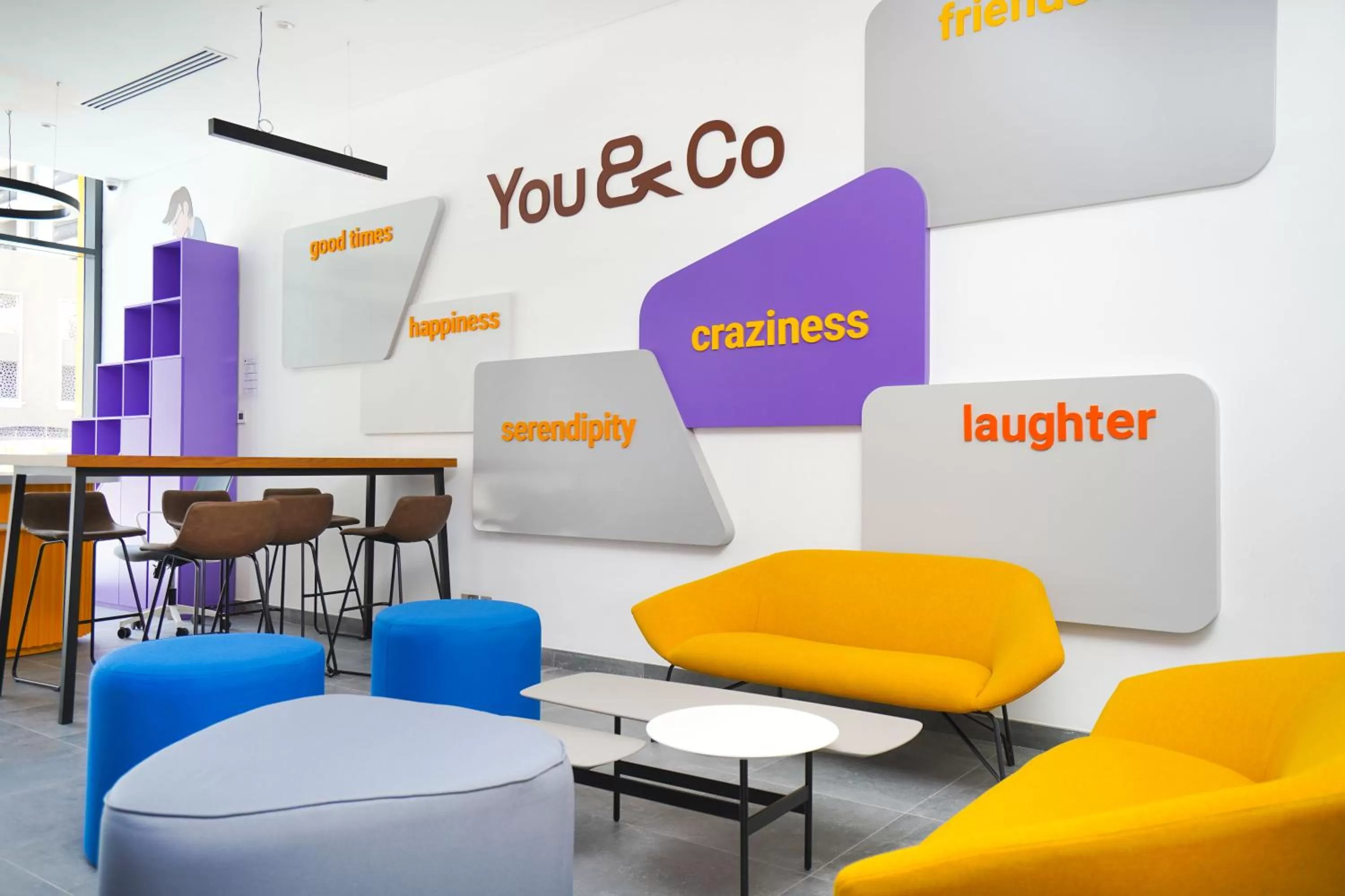 Lobby or reception in YouCo coliving Dubai