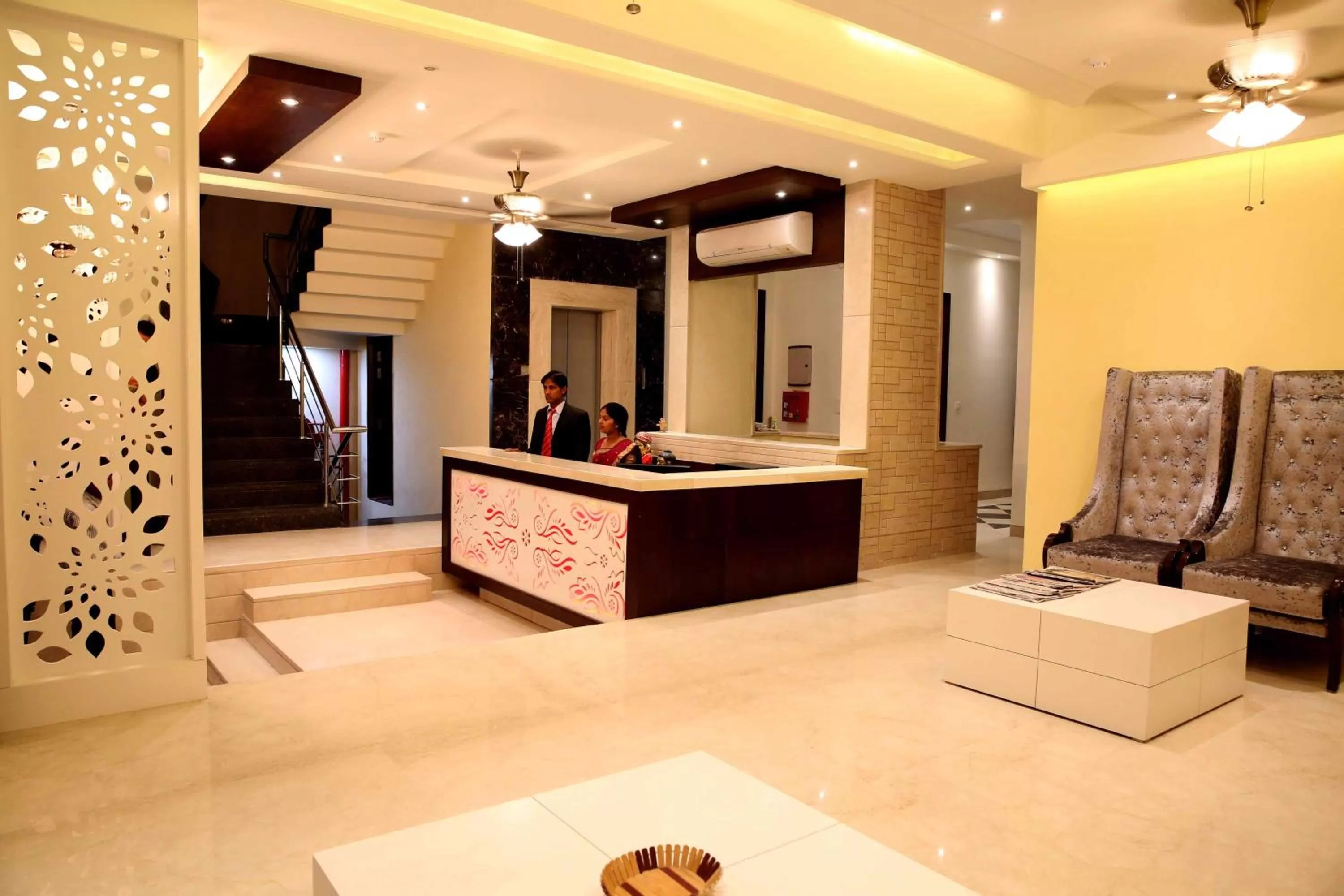 Lobby or reception in Hotel Taj Villa- Agra