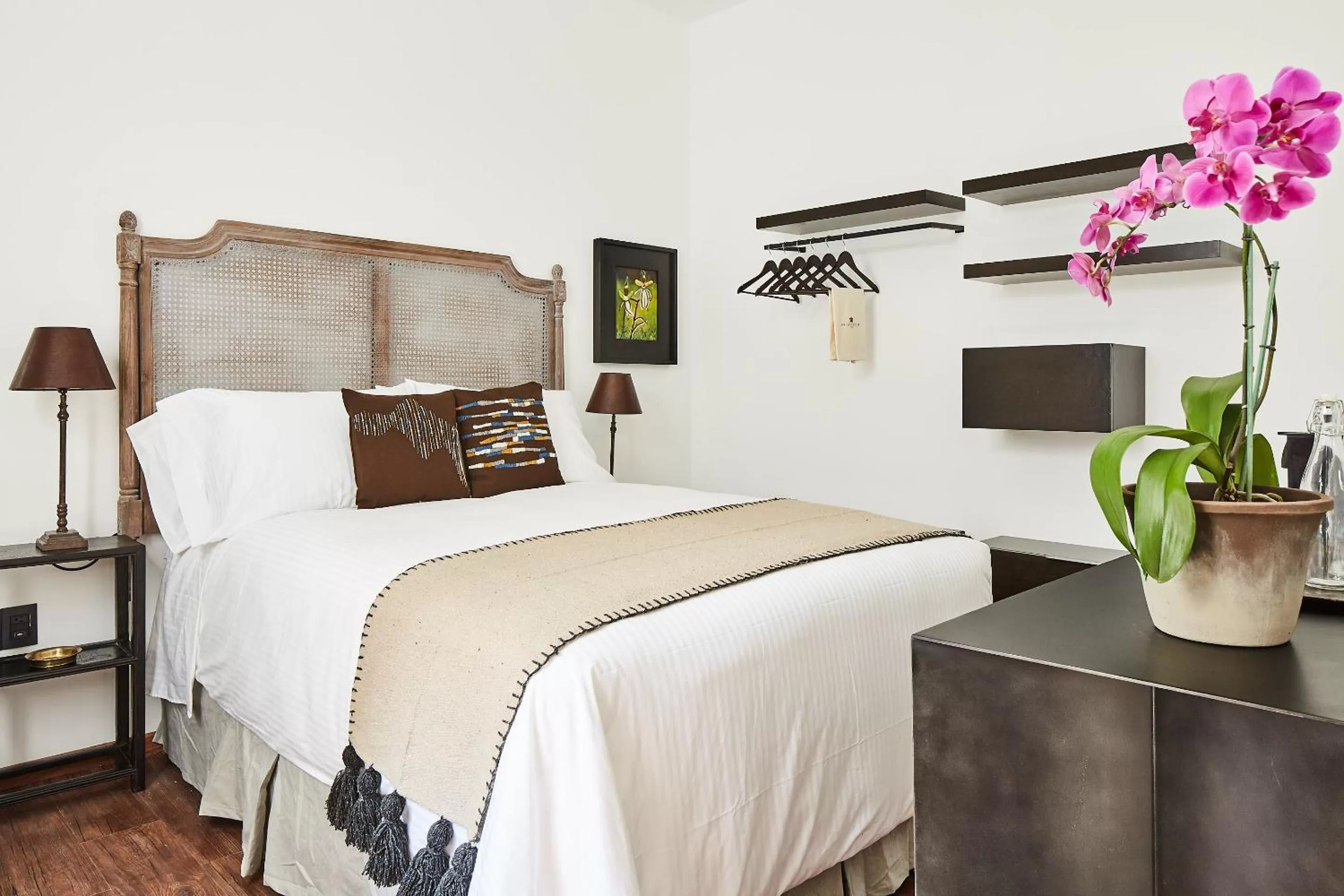 Bed in Orchid House Mexico City