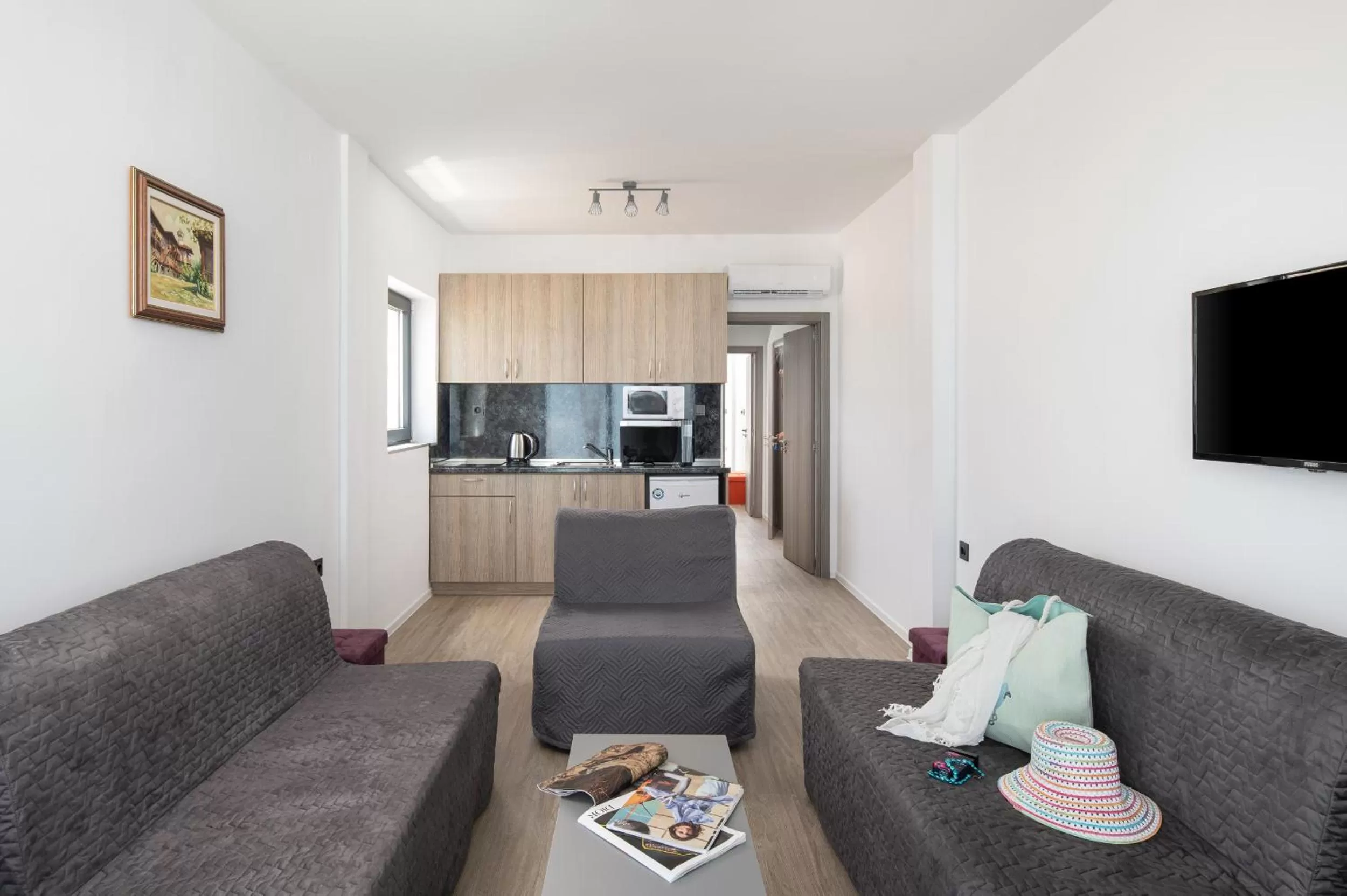 Living room in Grand Dodo's Triada Seaview Studios