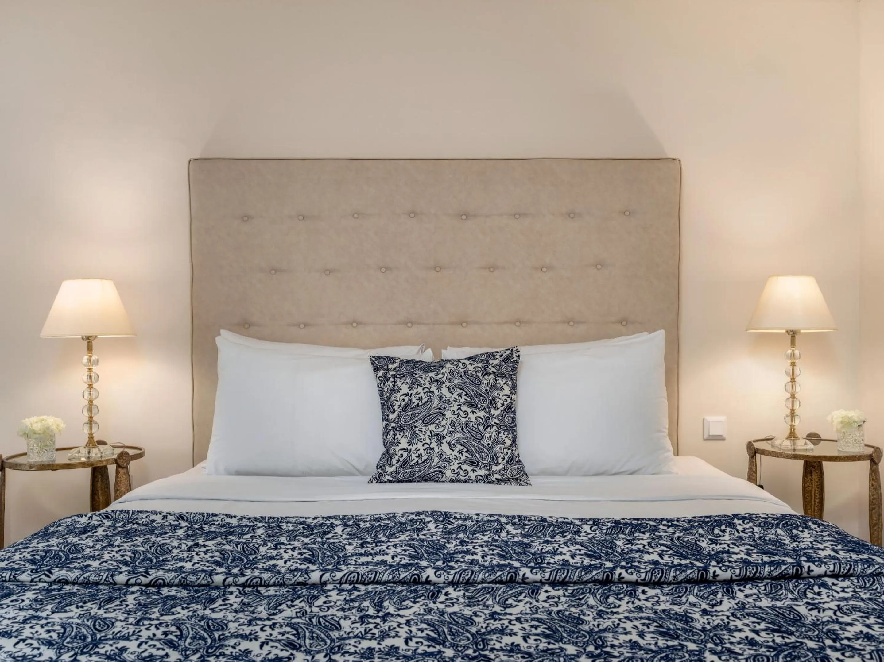 Bed in Grecotel Creta Palace