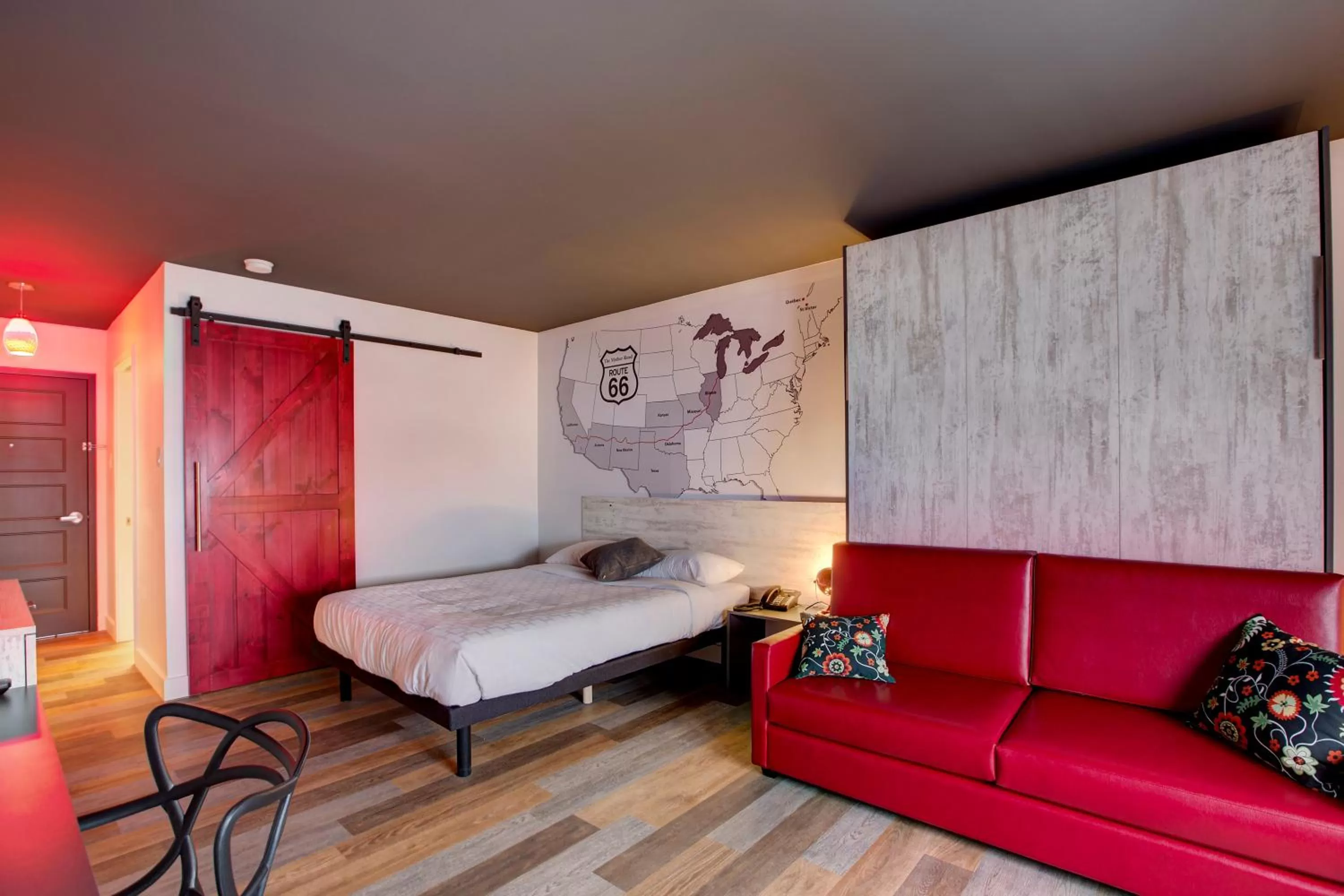 Bed in Hotel Historique Route 66