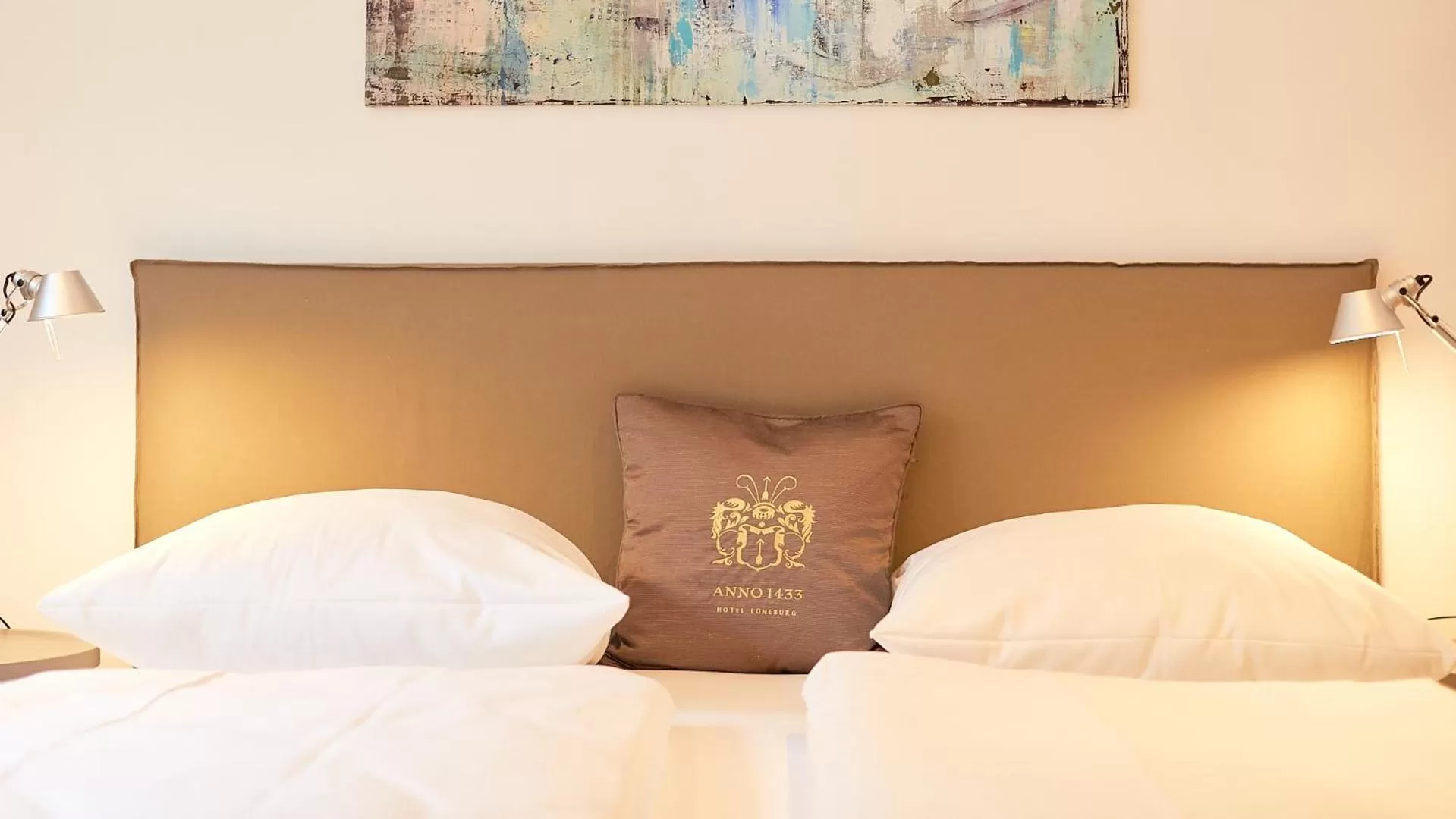 Decorative detail, Bed in Anno 1433 Hotel Lüneburg