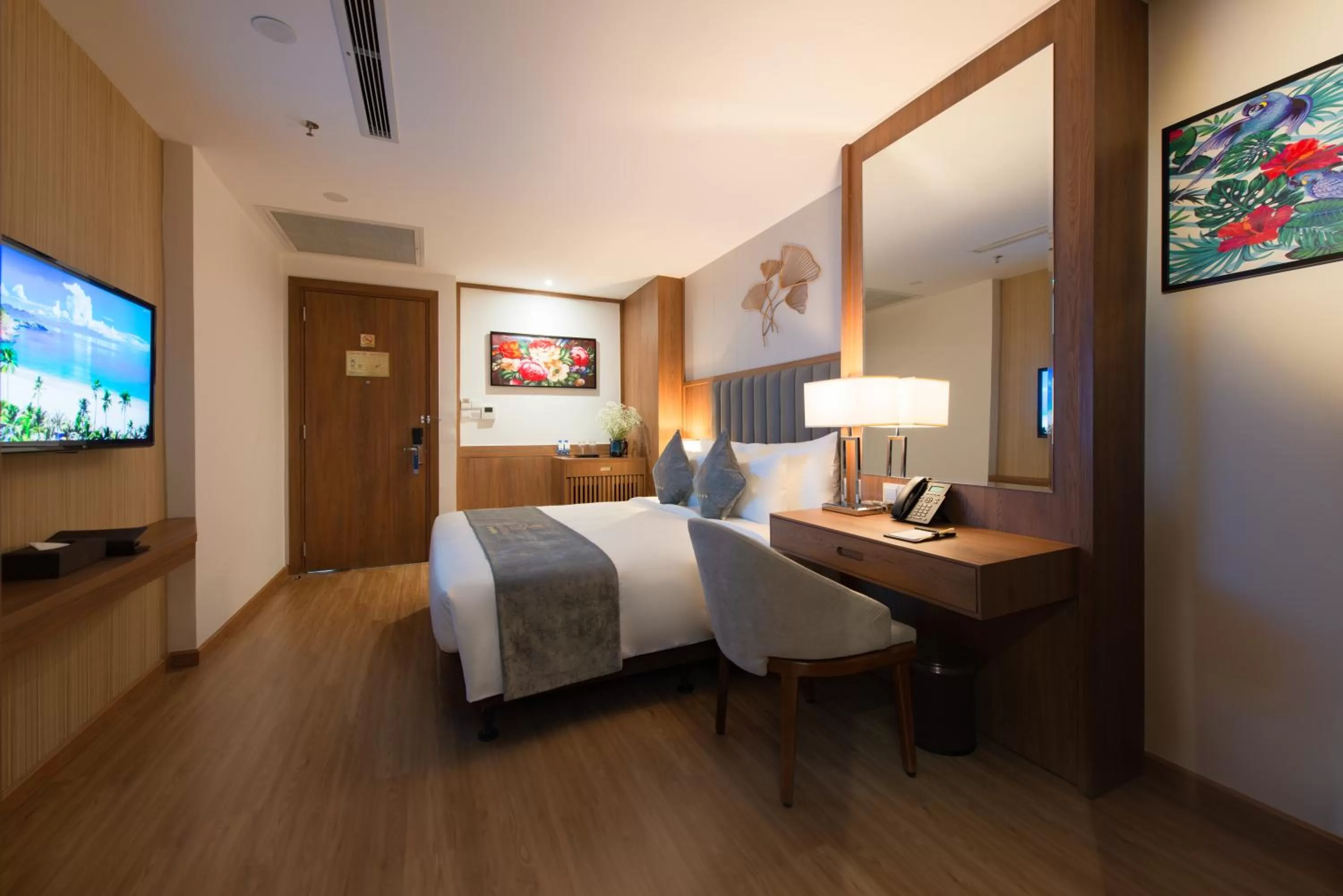 Bed in Grand Gosia Hotel