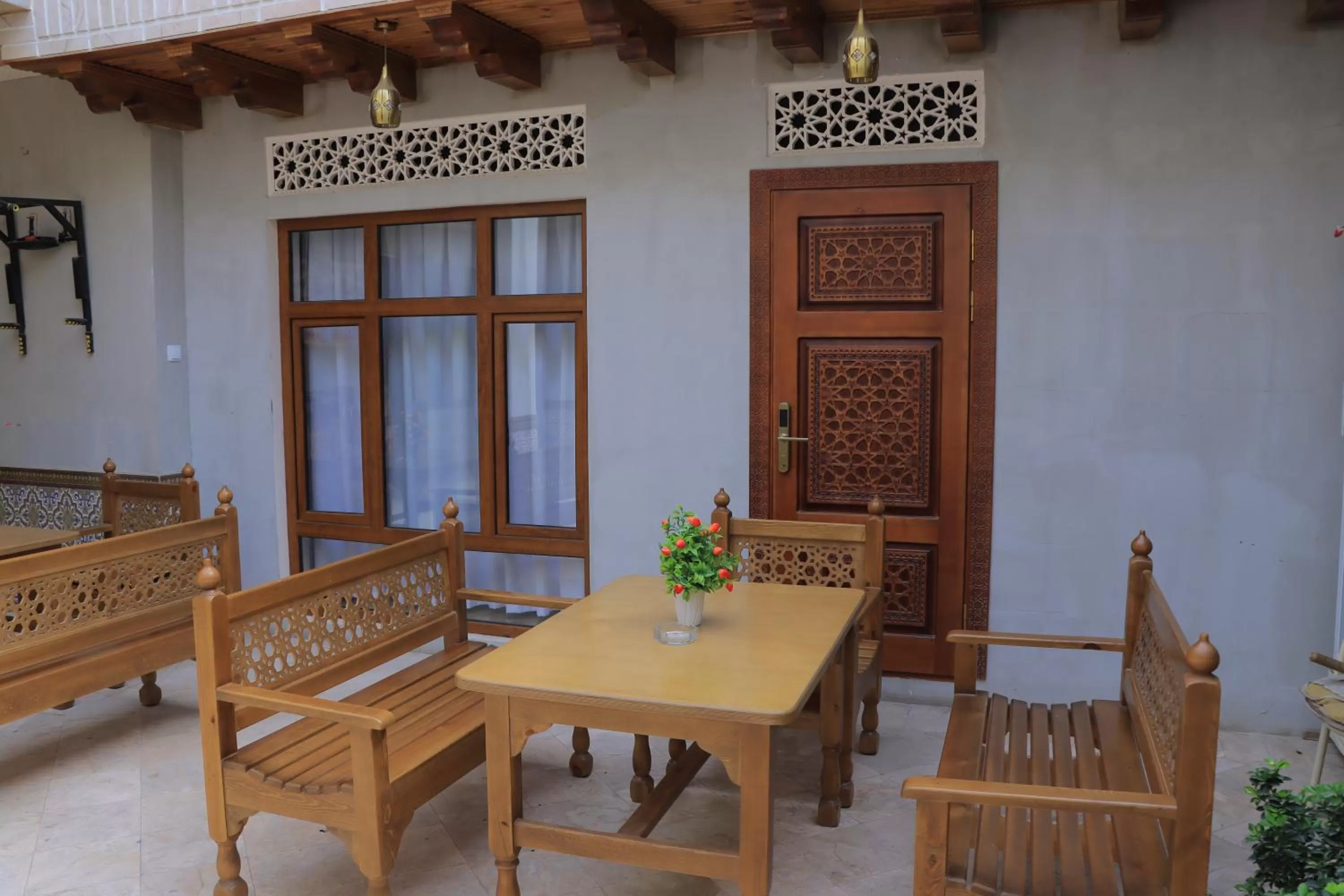 Inner courtyard view in Bukhara Baraka Boutique Hotel