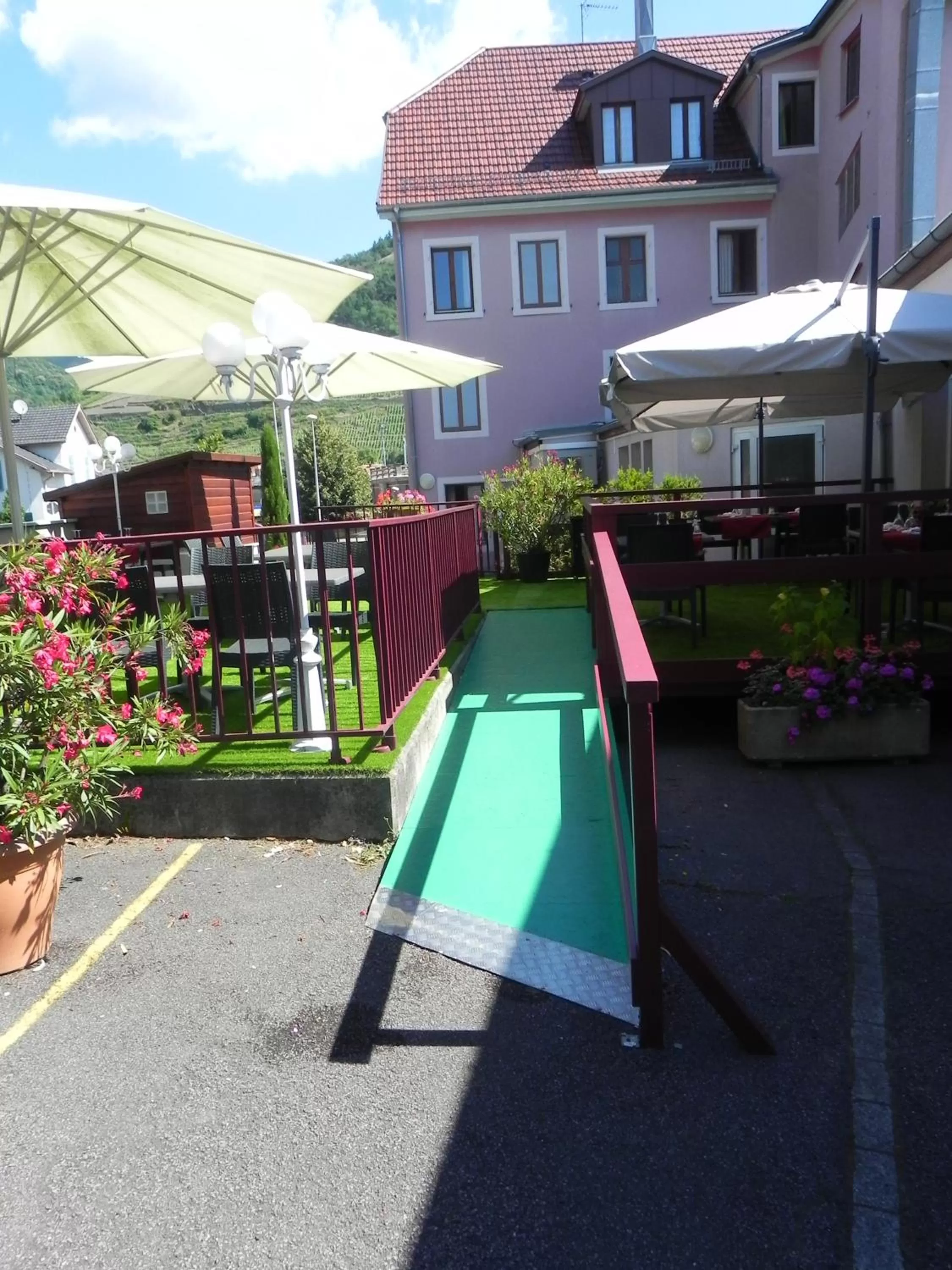 Patio in Hôtel Restaurant Le Moschenross