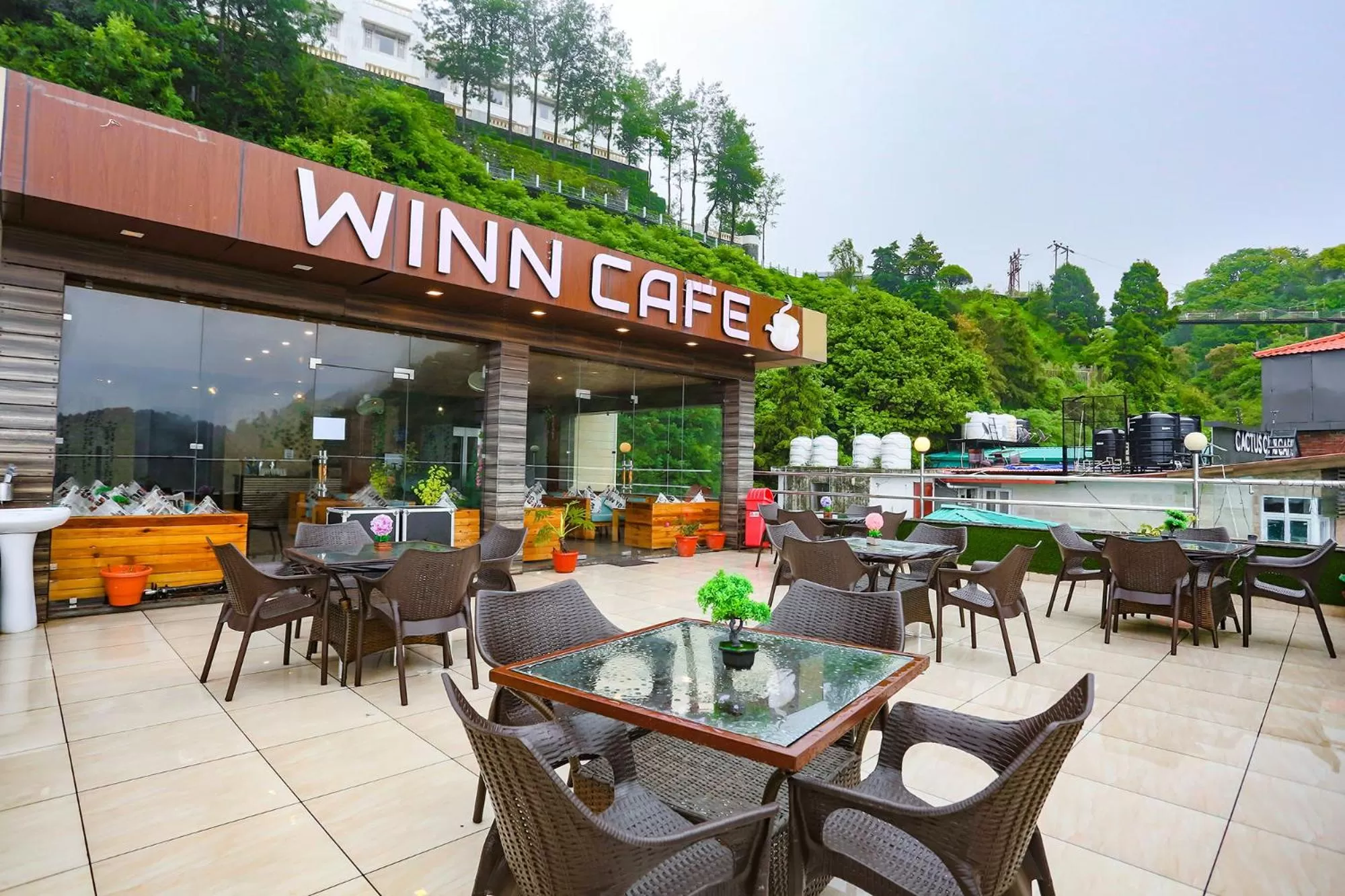 Patio, Restaurant/Places to Eat in FabHotel Winter Line Inn