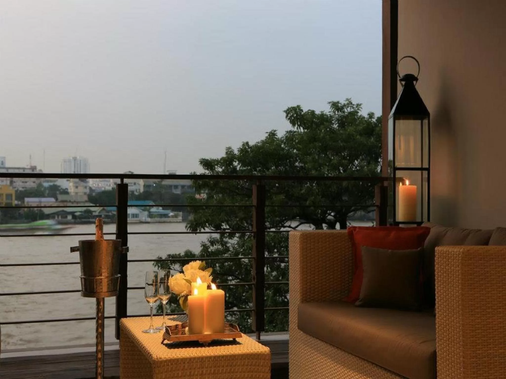 Premium Riva Room with River View and Balcony in Riva Surya Bangkok