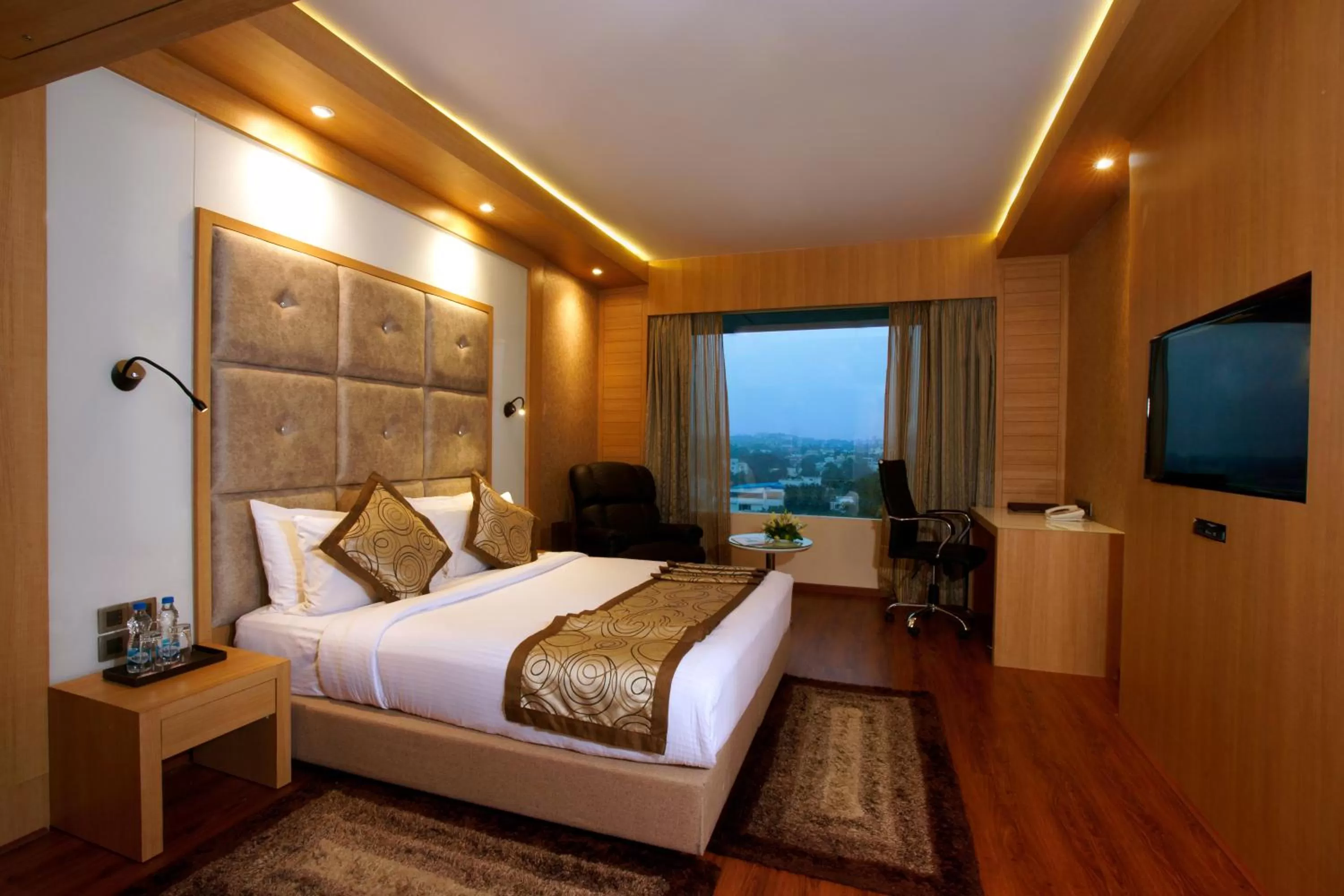 Bedroom, Bed in Daspalla Hyderabad