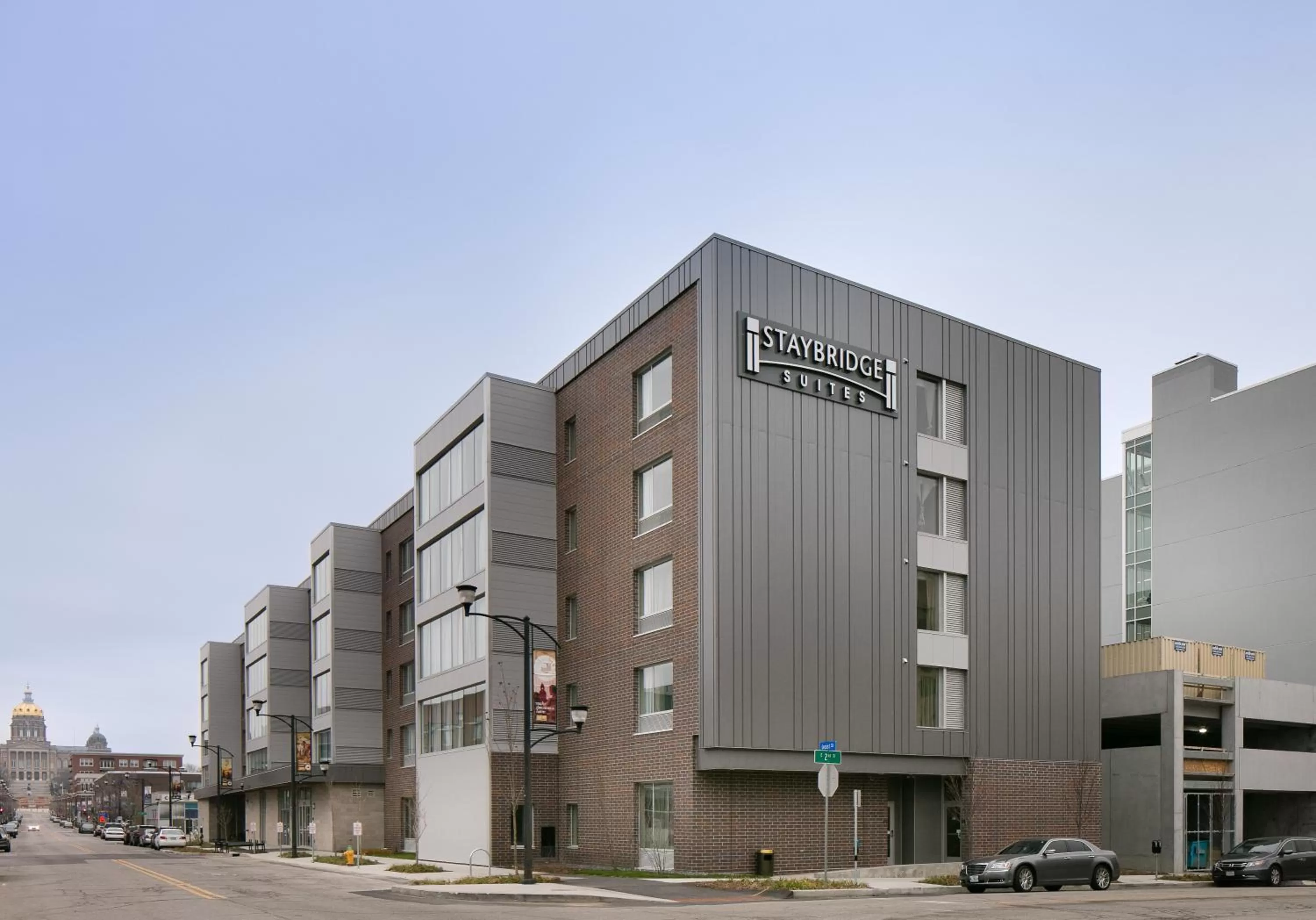 Property building in Staybridge Suites Des Moines Downtown by IHG