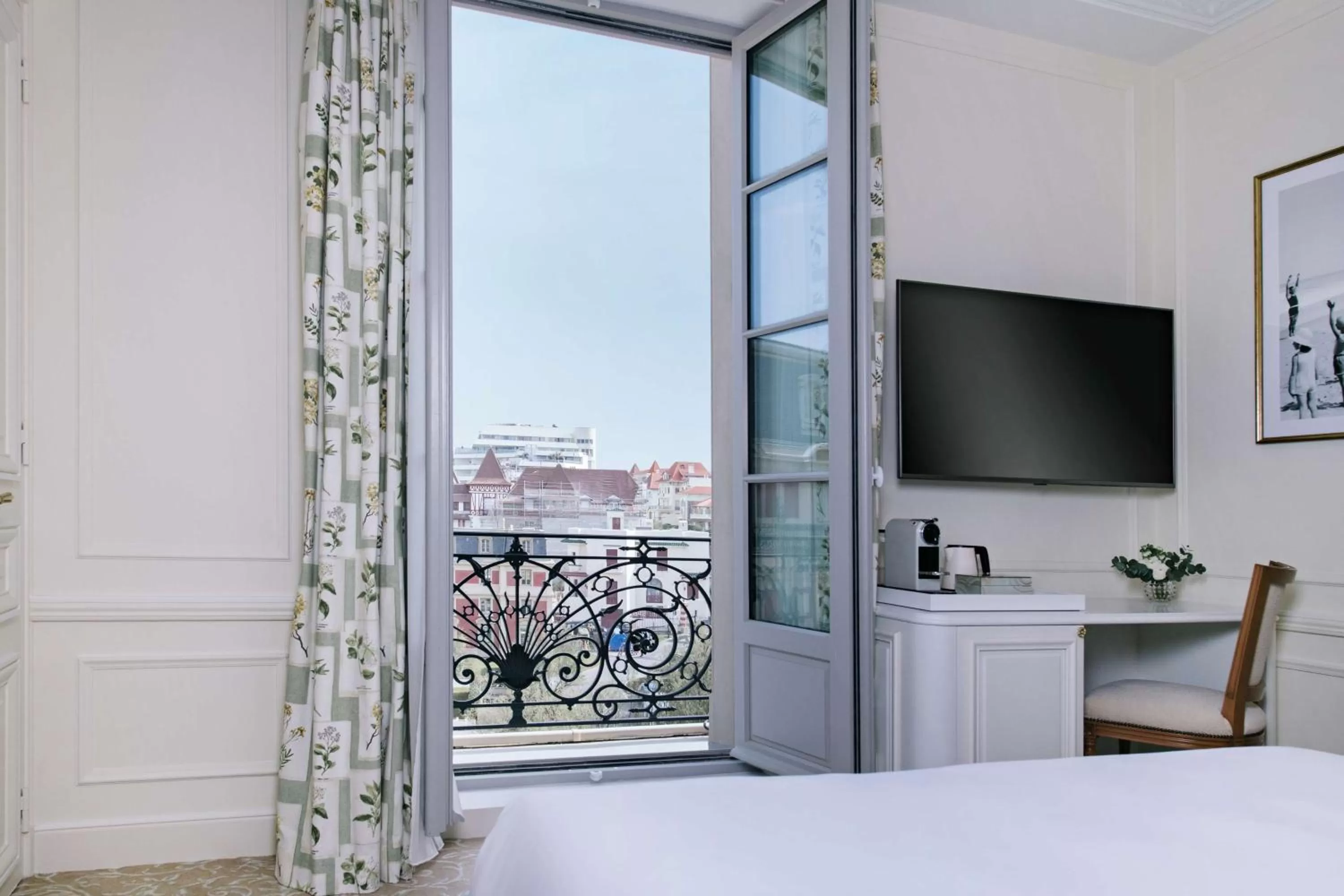 View (from property/room), Bed in Hôtel du Palais Biarritz, in The Unbound Collection by Hyatt