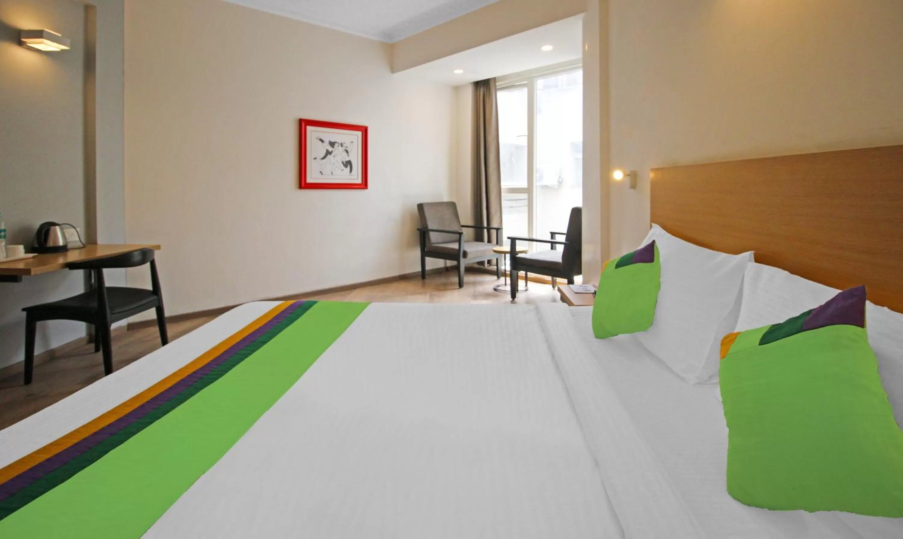 Bedroom, Bed in Treebo Grand Legacy Shahenshah