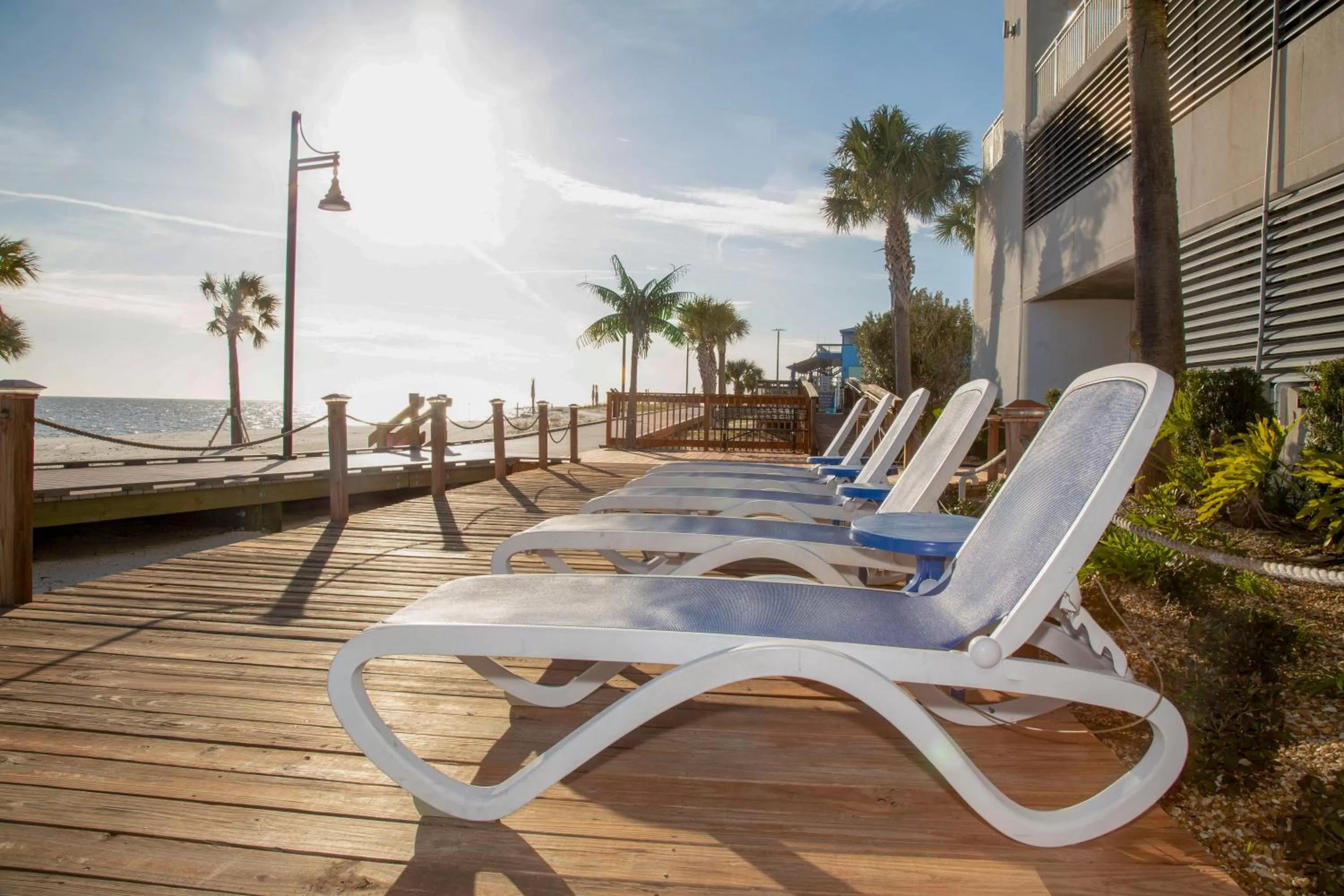 sunbed in South Beach Biloxi Hotel & Suites