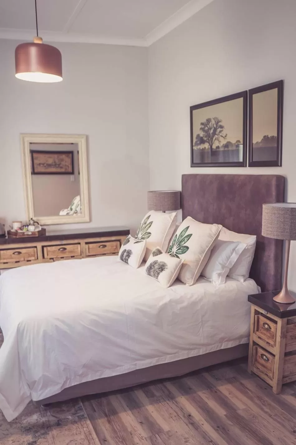 Bed in Jonkershoek Guest Farm