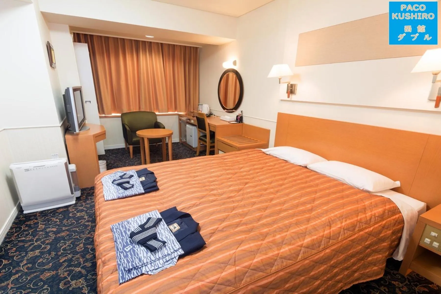 Bed in Hotel Paco Kushiro