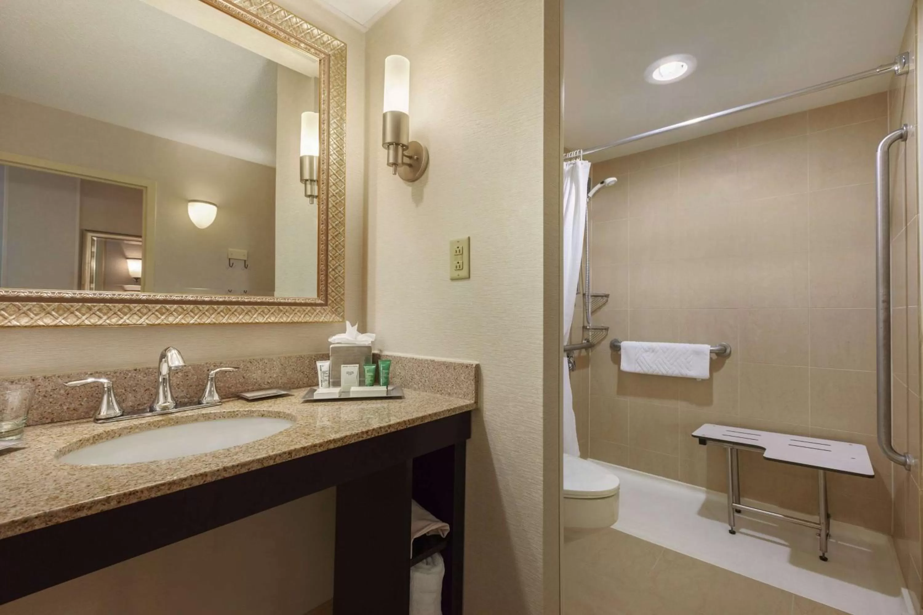 Bathroom in Hilton Fort Wayne at the Grand Wayne Convention Center