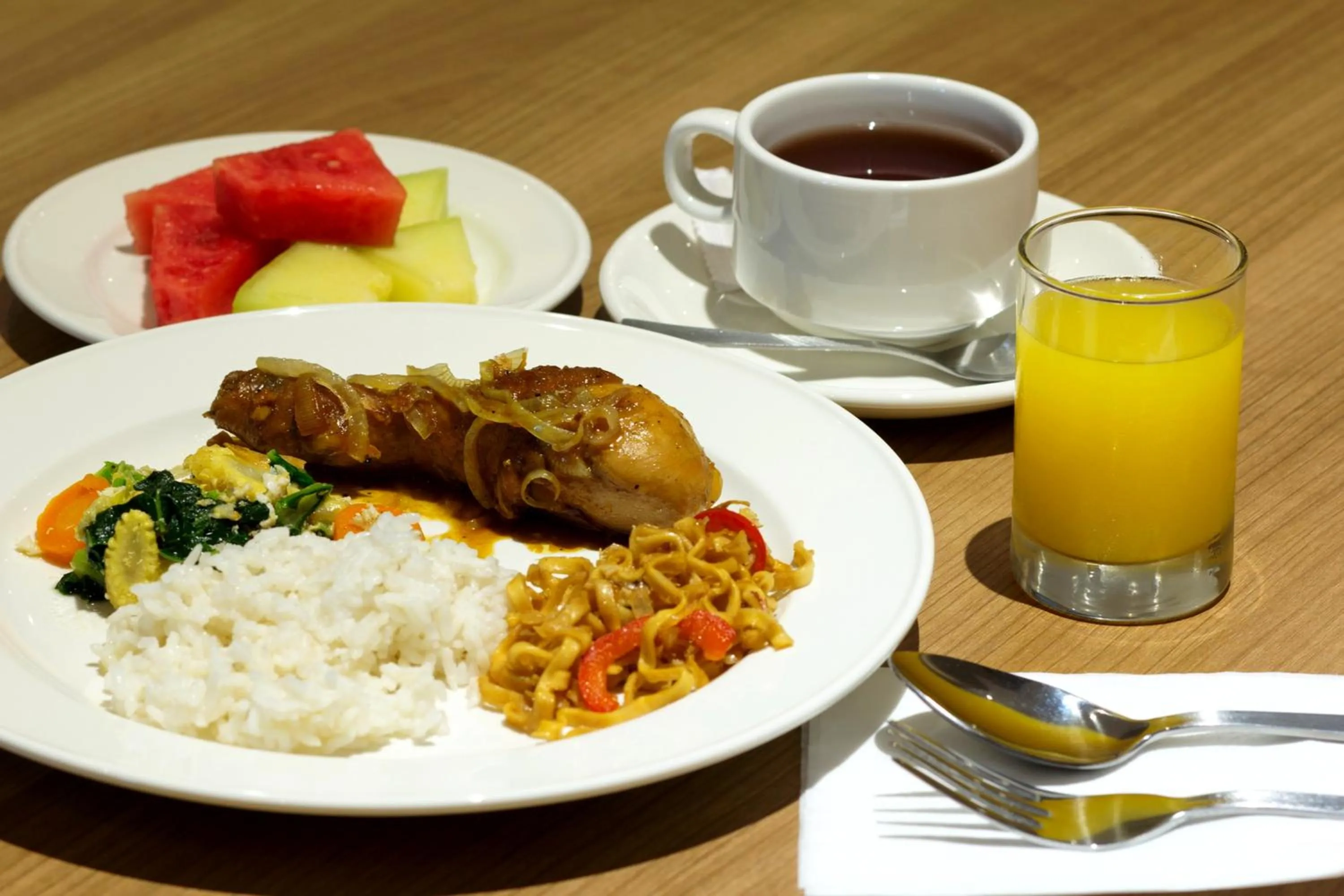 Asian breakfast in Vinotel Cirebon